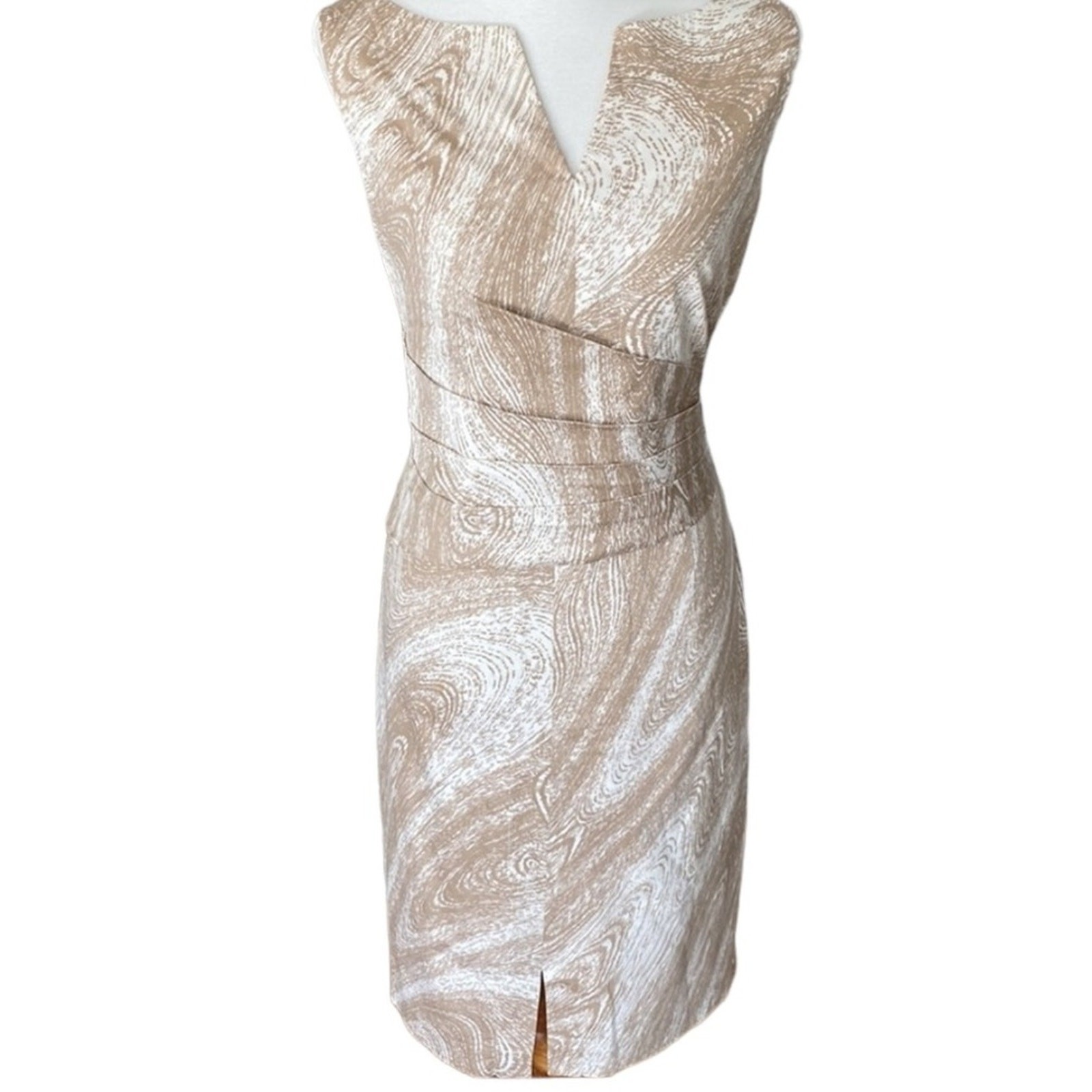 Anne Klein Plus Size Dress 16 Cotton Stretch Classic Retro Pencil 60s Sheath