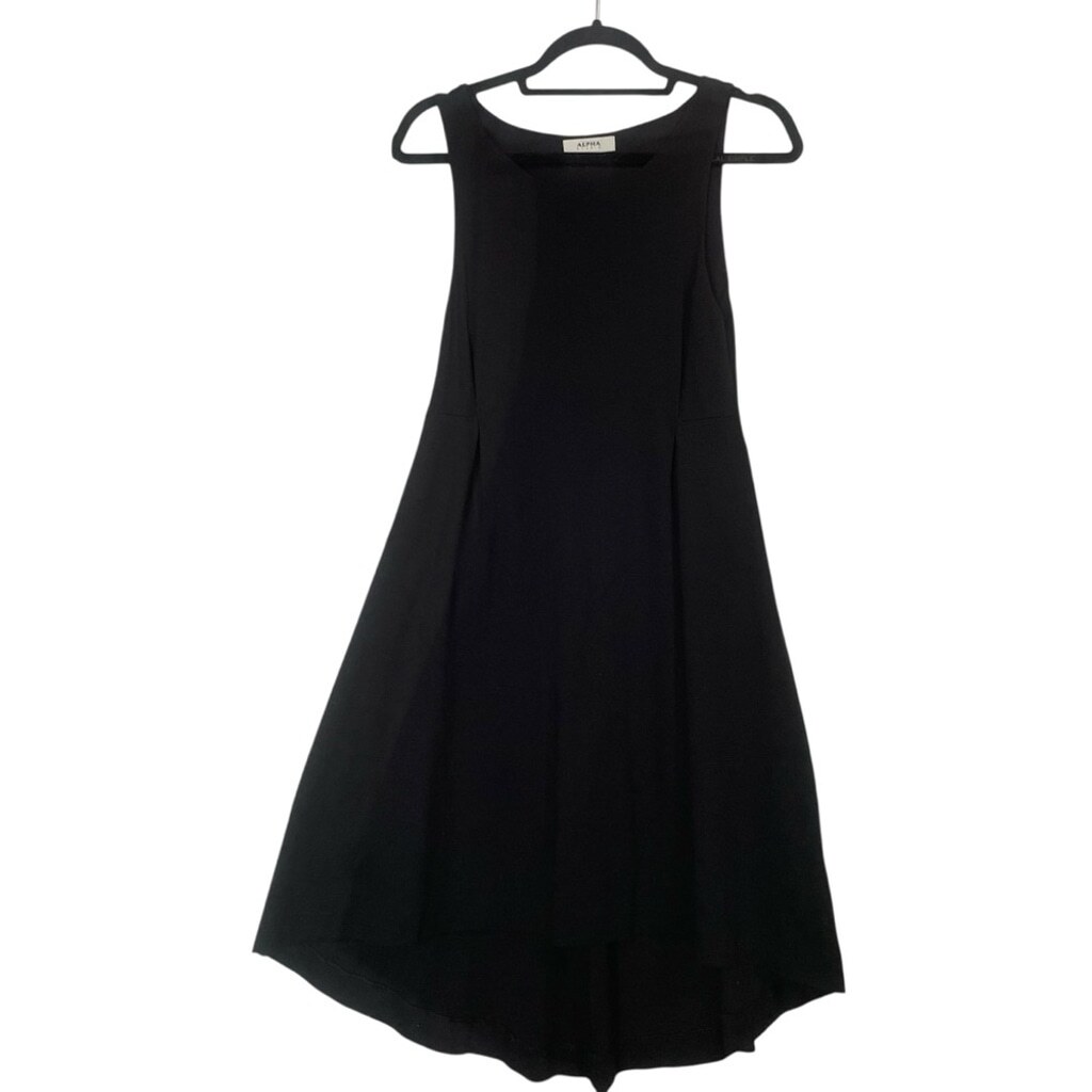 Alpha Studio Black Sleeveless Day Maxi Dress Size 40/XS Goth Whimsical Fairy