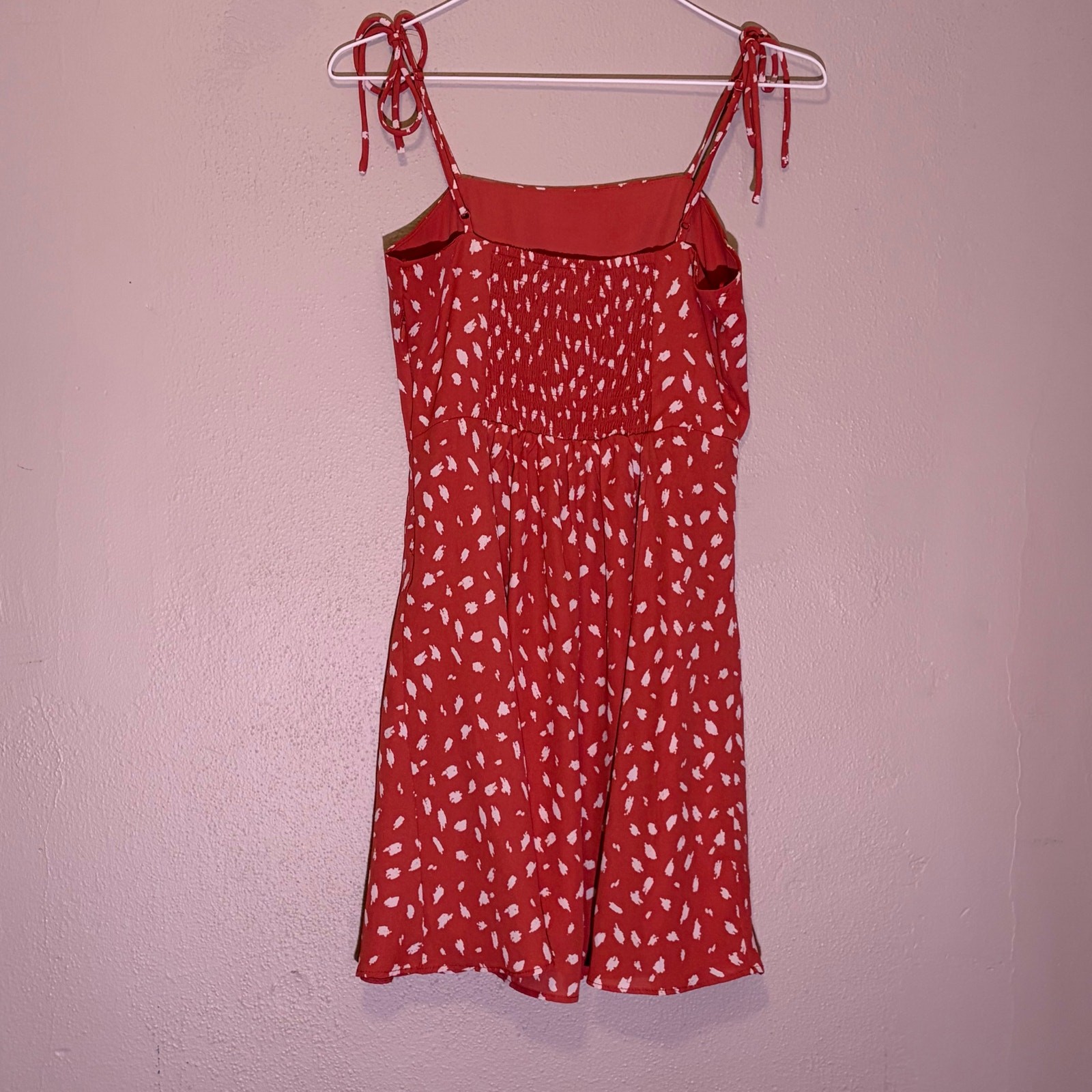 Lola Grace, deep orange polka cami dress, junior’s XS