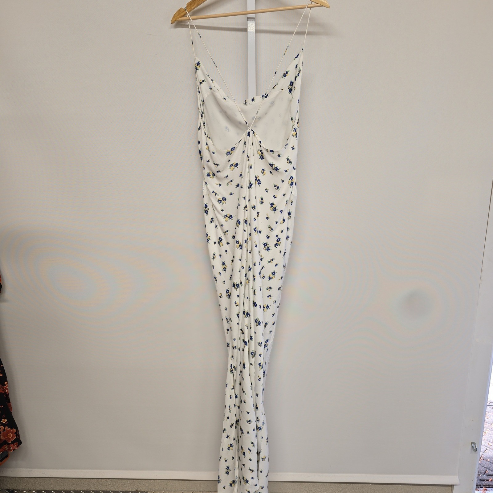 Samsoe Samsoe Apples ML Dress Sun Bouquet White Floral Cowl Neck Slip Dress L