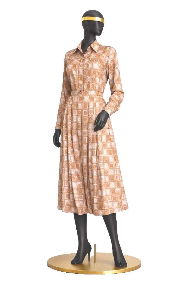 ✨MAX MARA Logo Printed Pleated Dress 36IT, 32De, 34Fr, 2US, 4GB