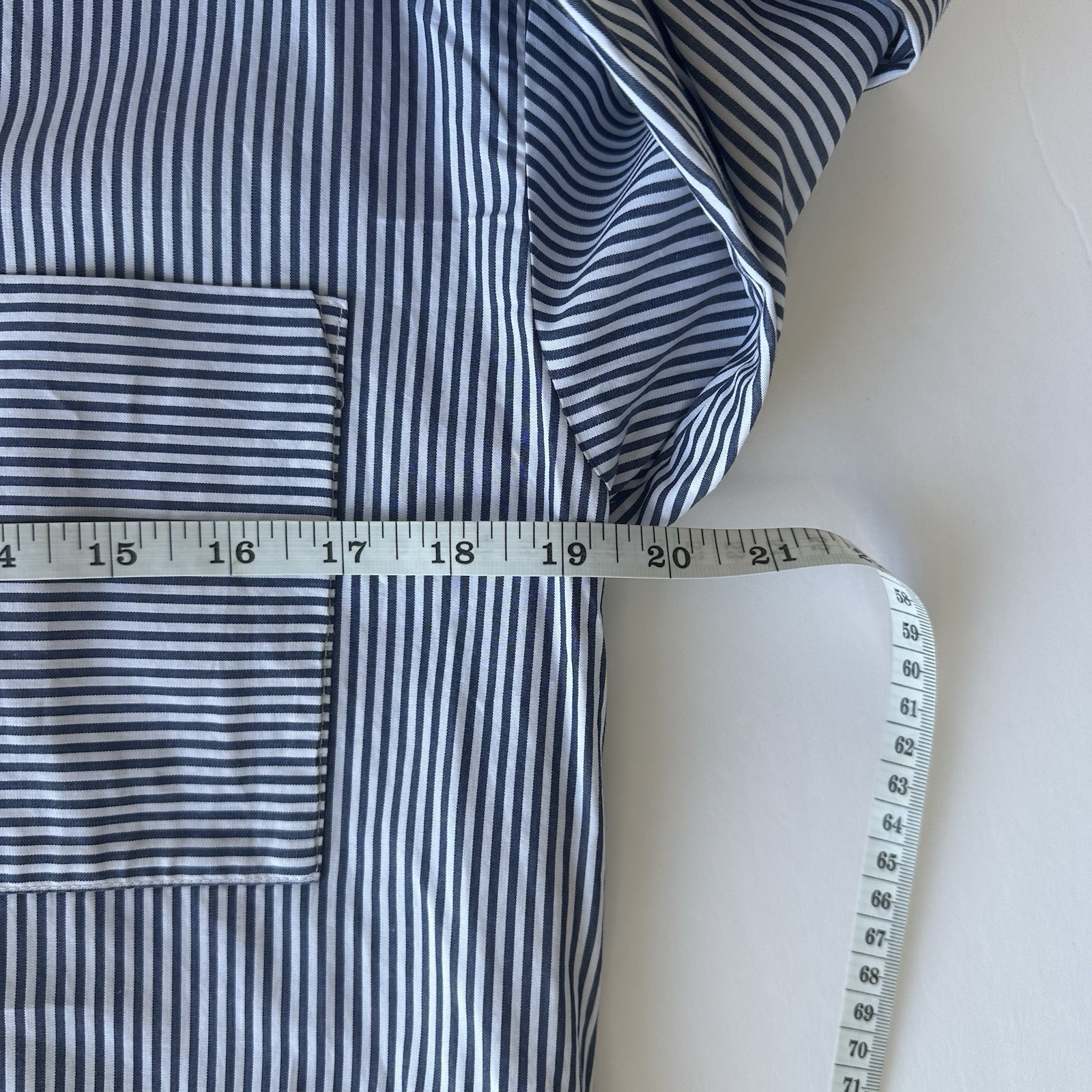 Guideboat Co. Preppy Nautical Blue Striped Shirtdress Button Front Dress Size 6