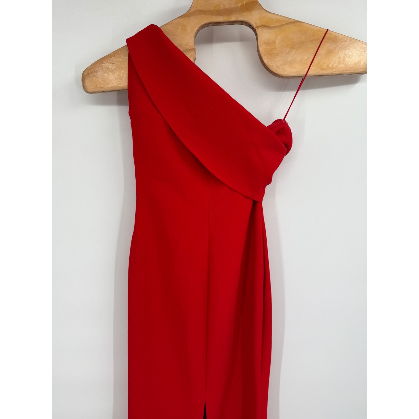 Likely Women’s One Shoulder Driggs Sheath Dress Gown Scarlet Red Size 4
