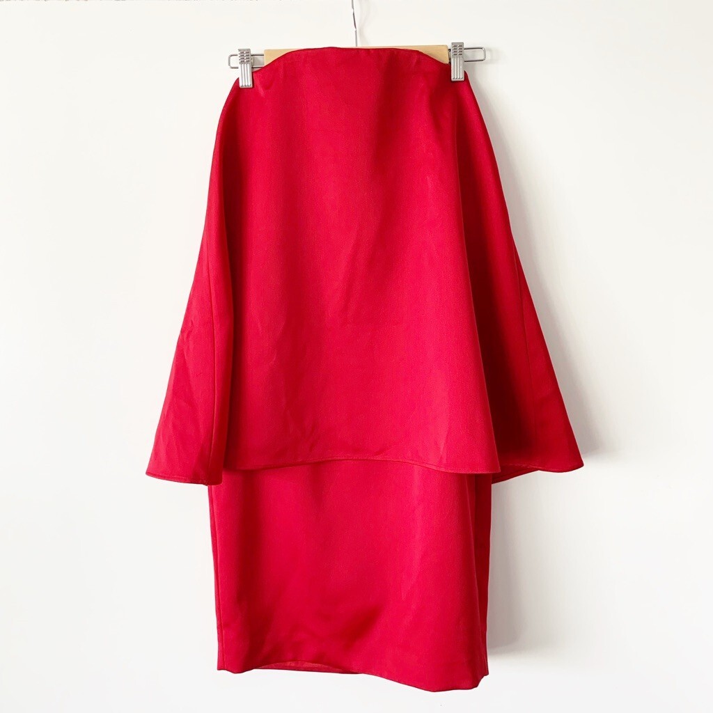 Nordstrom Cameo Dress Womens Size Small Midi Scarlet Red Strapless The Ascent