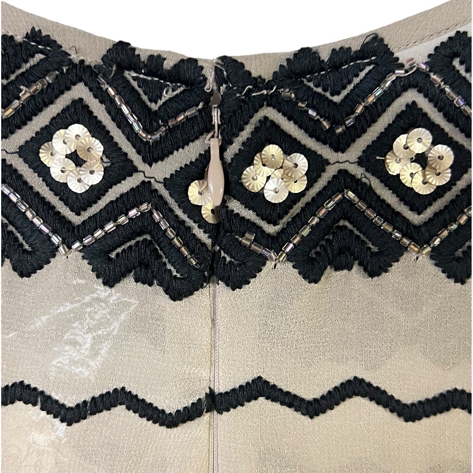 Chelsea & Violet Dress Small Beaded Sequin Embroidered Ethnic Bohemian Boho New