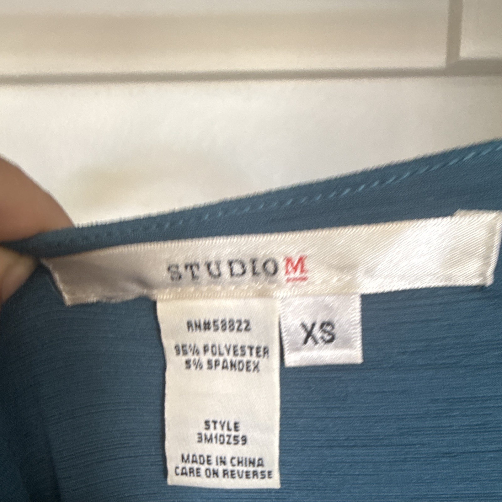 Studio M Blue Solid Polyester/Spandex Knit Sheath Ruched Boat Neck Dress XS