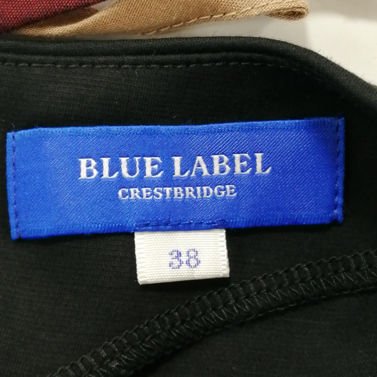 BLUE LABEL CRESTBRIDGE side check contrast sleeveless dress 55J78-569-09 Used