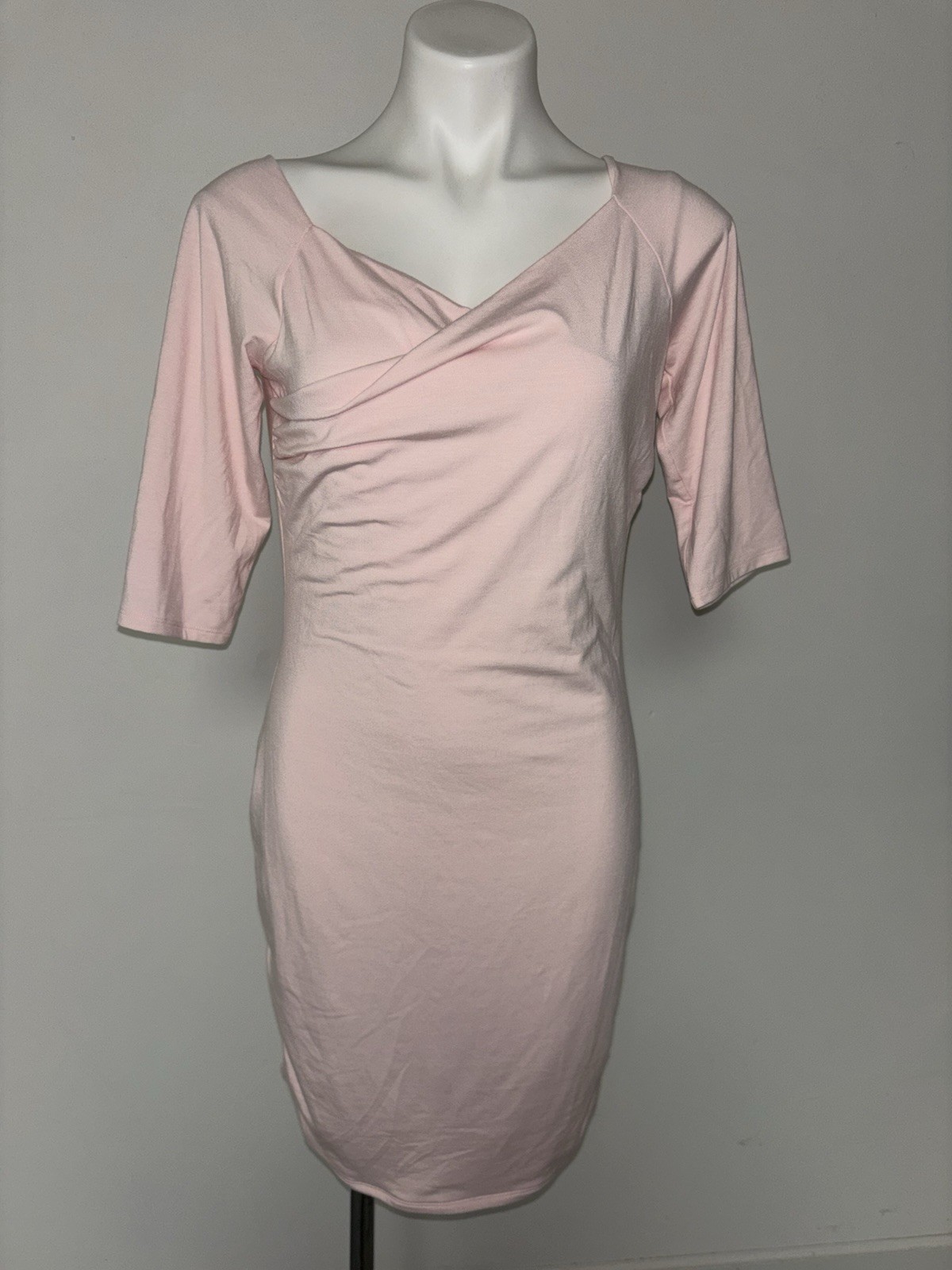 Victoria’s Secret Ruched Bodycon 3/4 Sleeve Barbiecore Women’s Size L