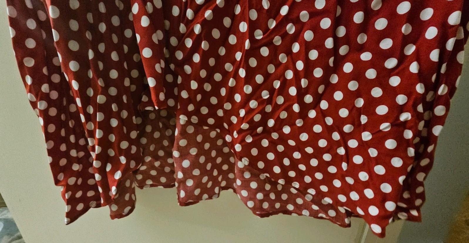 LILBETTER Red White Polka Dot Maxi Dress Women’sSZ XL AdjustableStrapsSleeveless