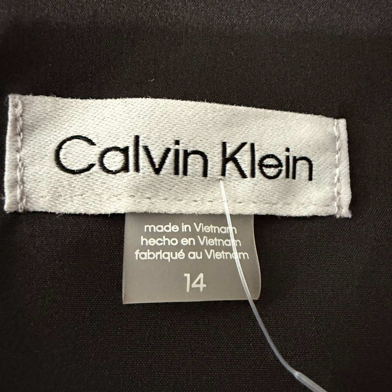 Calvin Klein Black Belted Midi Shirt Dress Womens Size 14 NWT