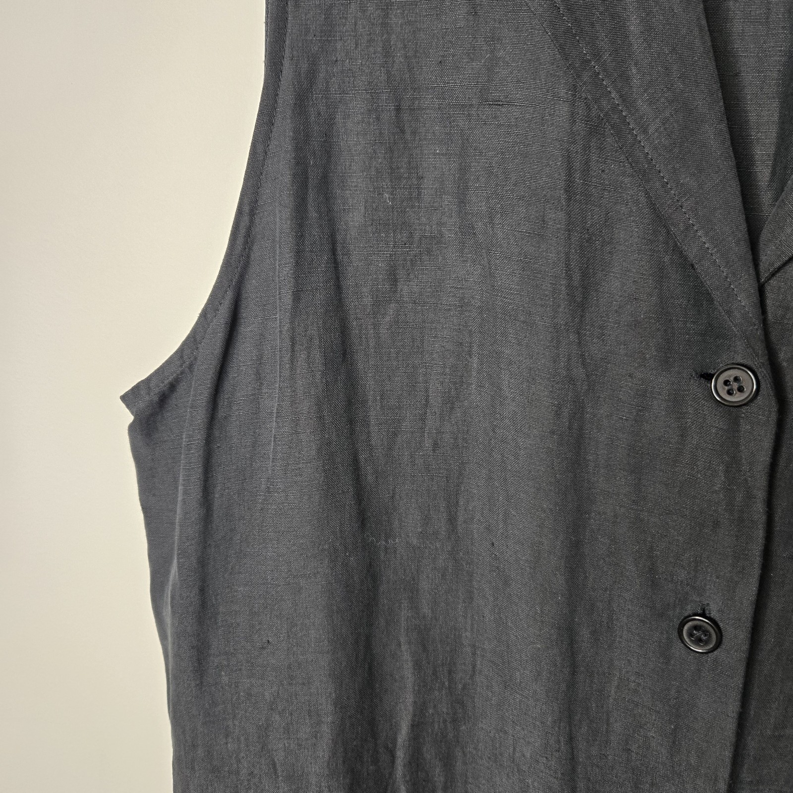 Finity Womens Dress Size 12 Silk Linen Button Front Maxi Normcore Minimalist