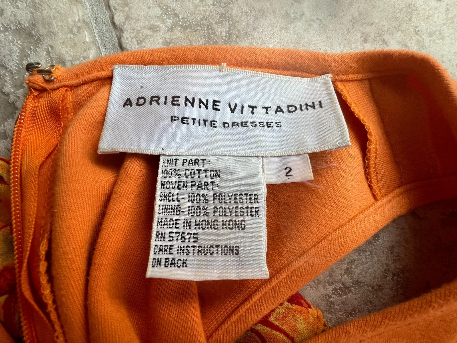womens vintage Adrienne Vittadini Orange dress – size 2P