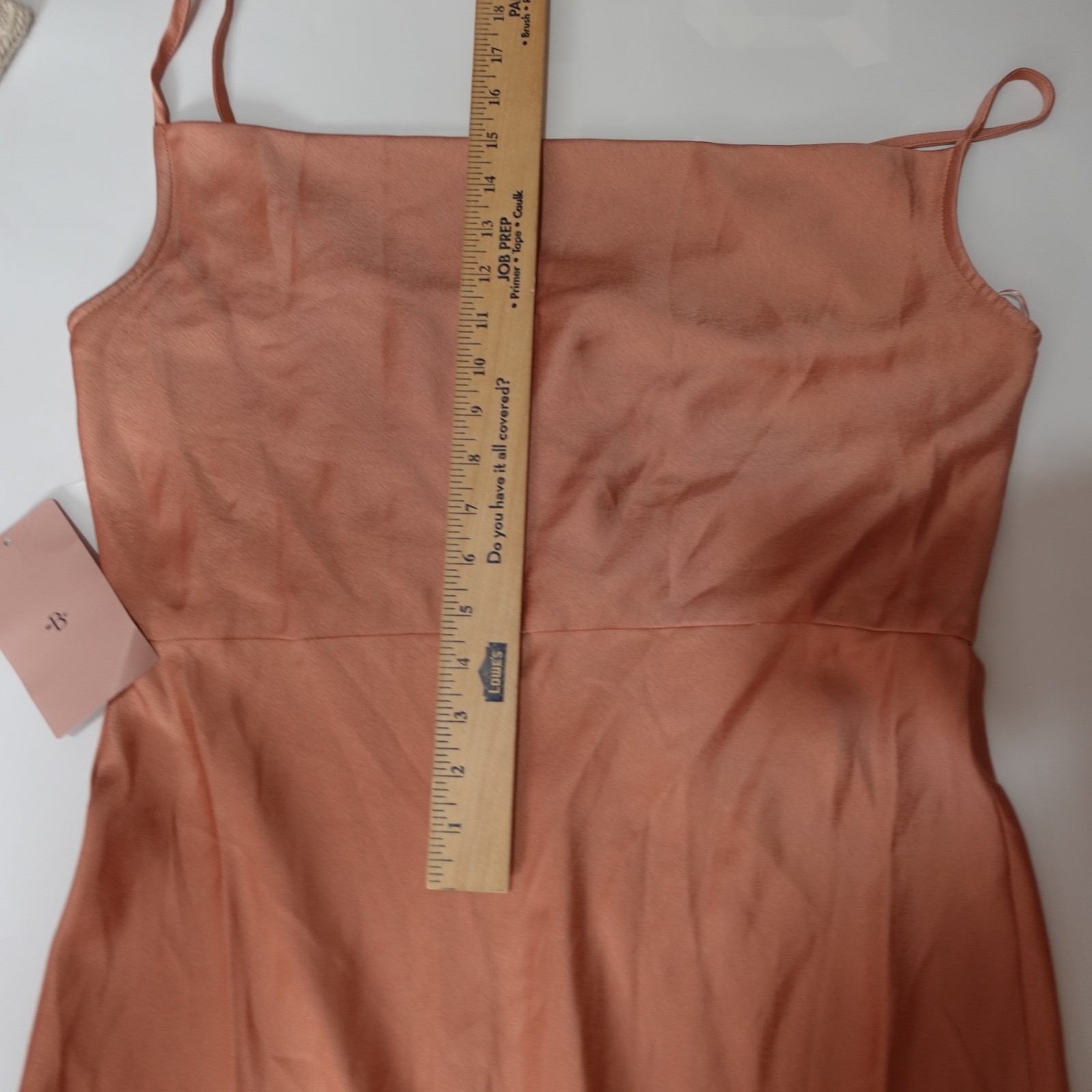 BHLDN Cali Satin Charmeuse Midi Dress DESERT ROSE Women’s size 16 Wedding NWT