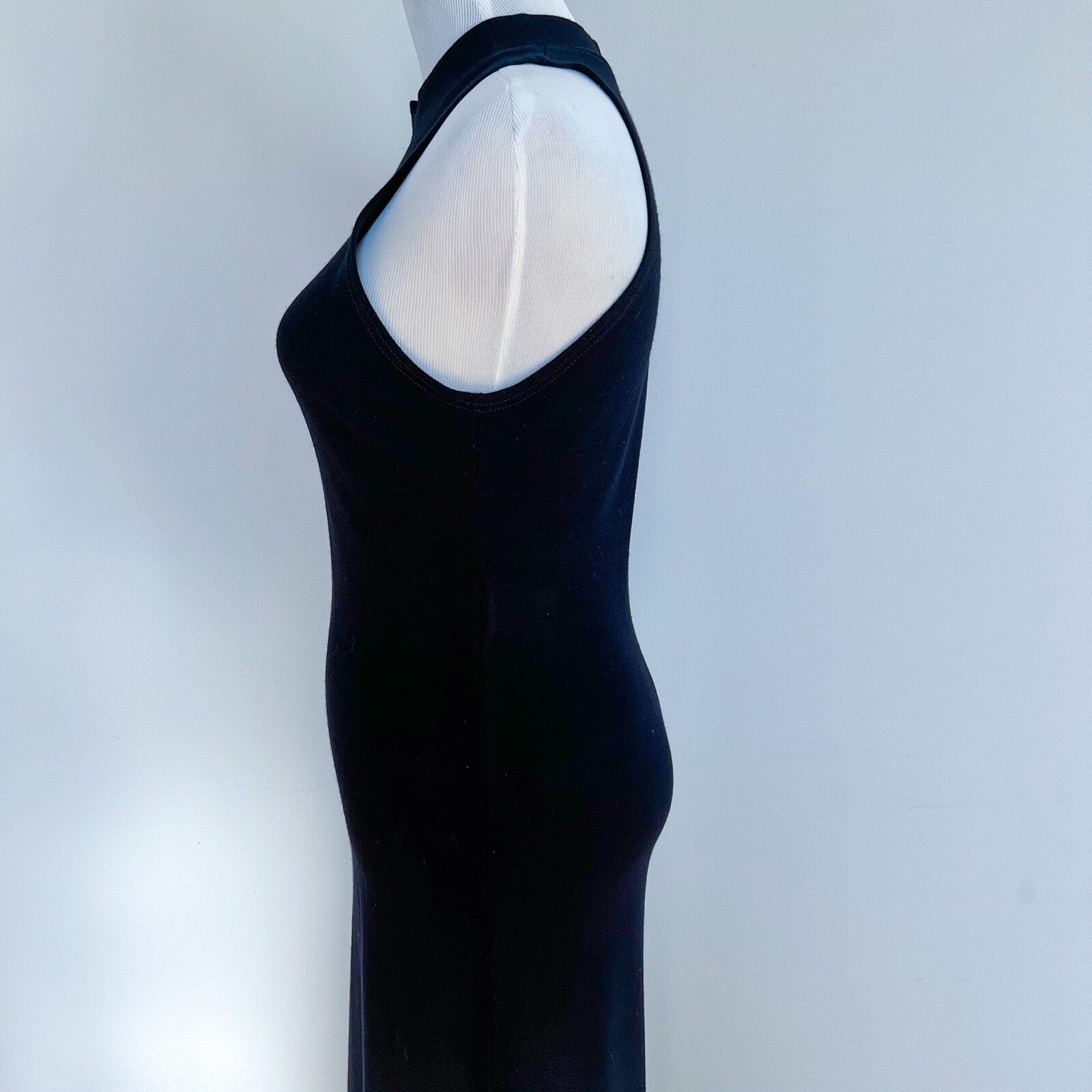 Rebecca Collection | EU38 6 Sexy Maxi Mock Neck Halter Stretch Dress Back Slit