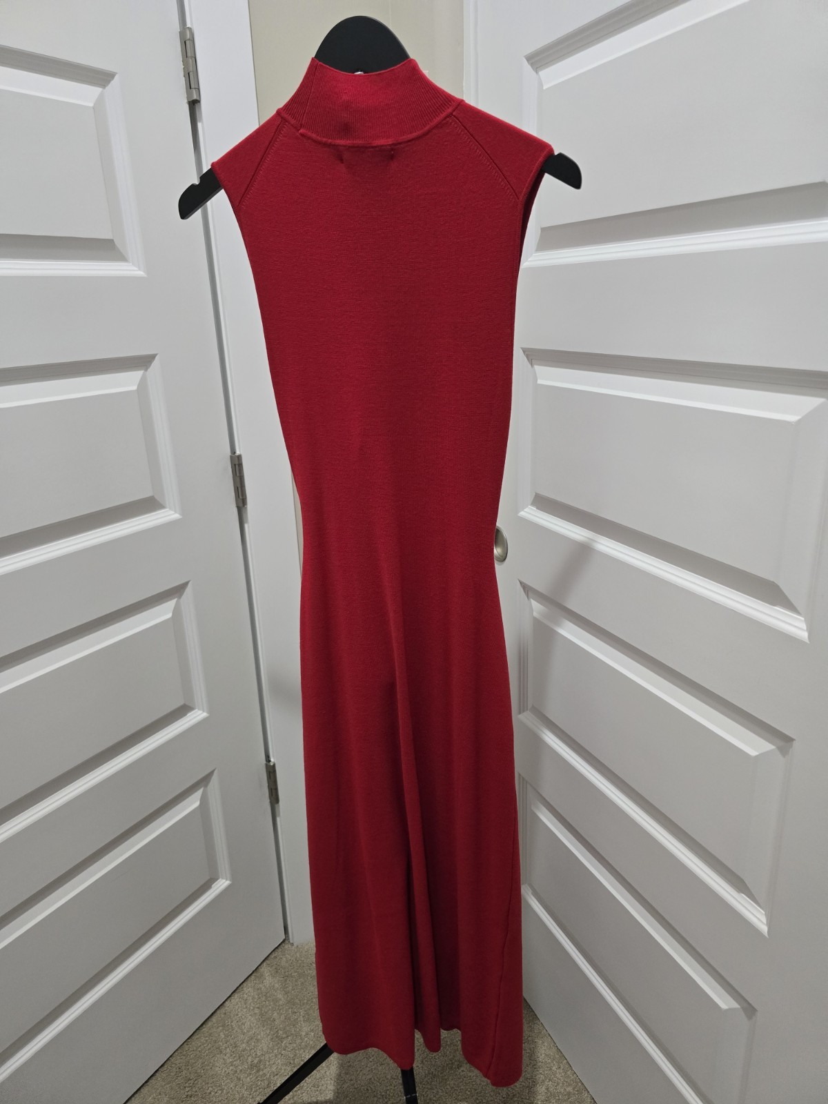 NWT Banana Republic Red Mock Turtleneck faux wrap Sleeveless Dress Size XS