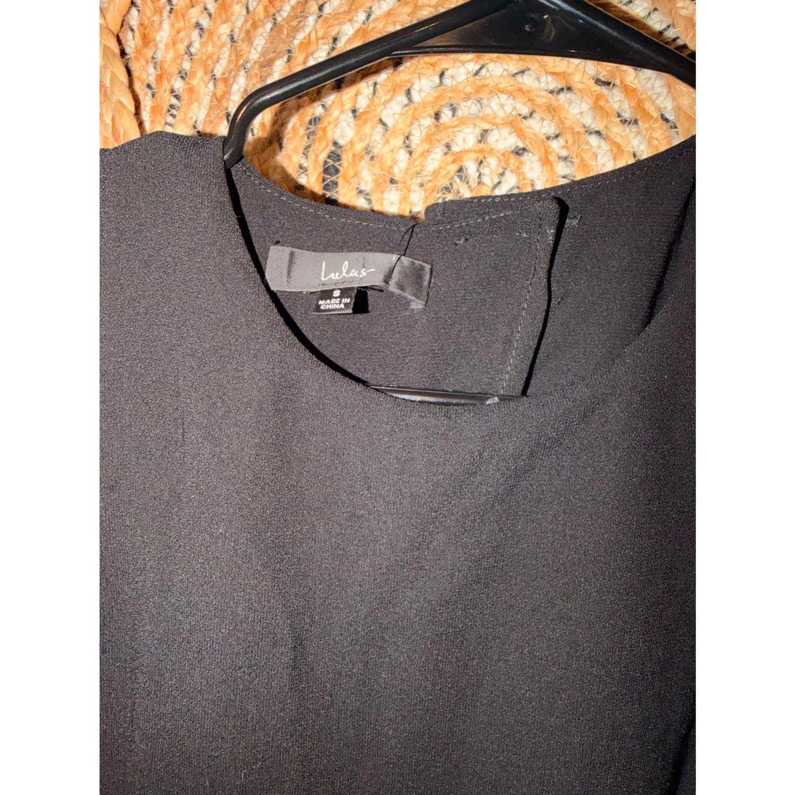 Lulus Black Wide-Leg Overlay Jumpsuit Size Small New With Tags