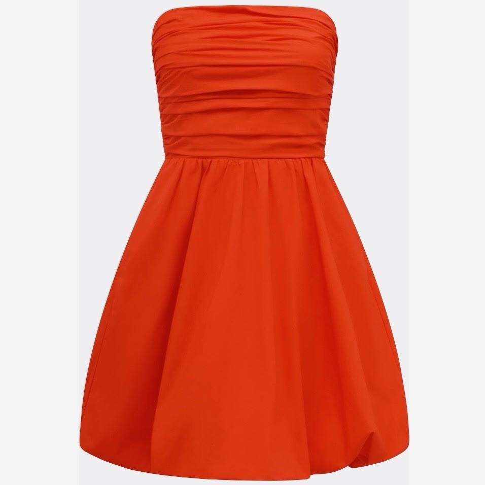 Ever New Phoebe Strapless Bubble Hem Dress Flame Scarlet Red Size 6 NWT