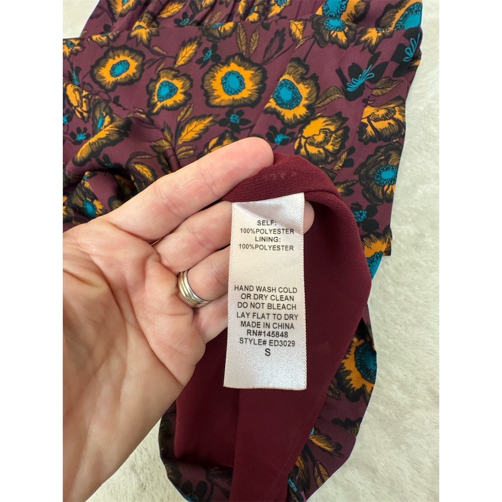 Everly Collective Everly Floral Shift Maxi Dress Womens Small Purple Sleeveless