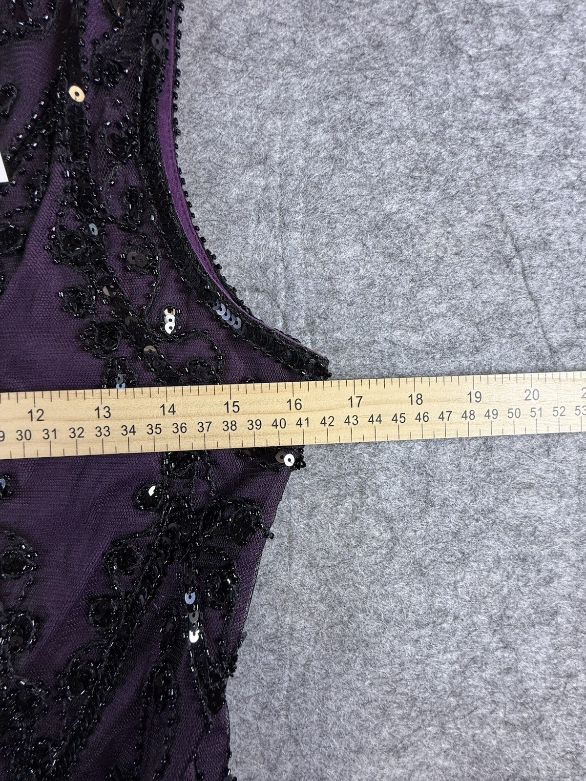 PrettyGuide Sequin Fringe Cocktail Midi Dress Size L Gatsby Glam Flapper Purple
