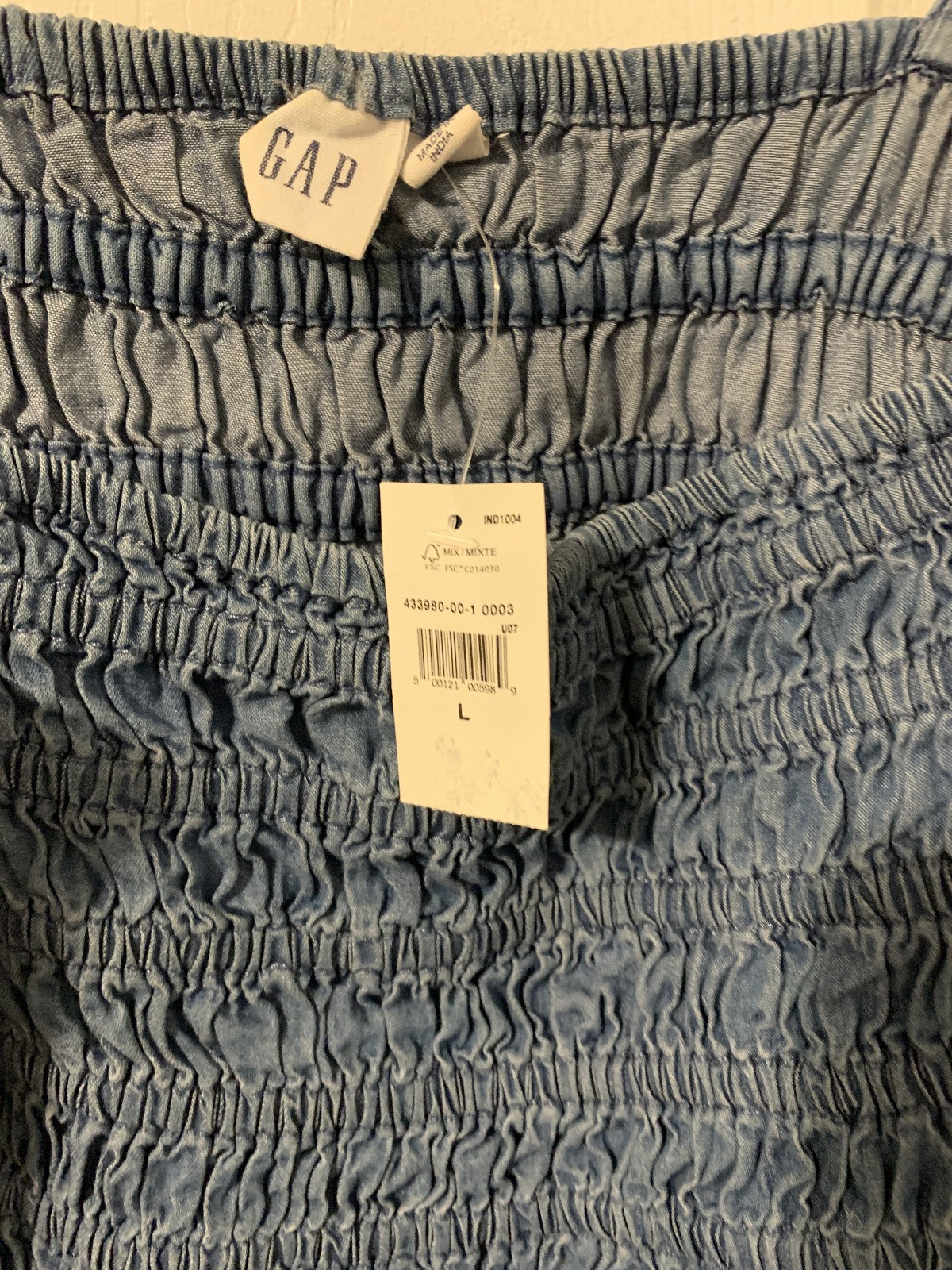 gap jean dress size Large