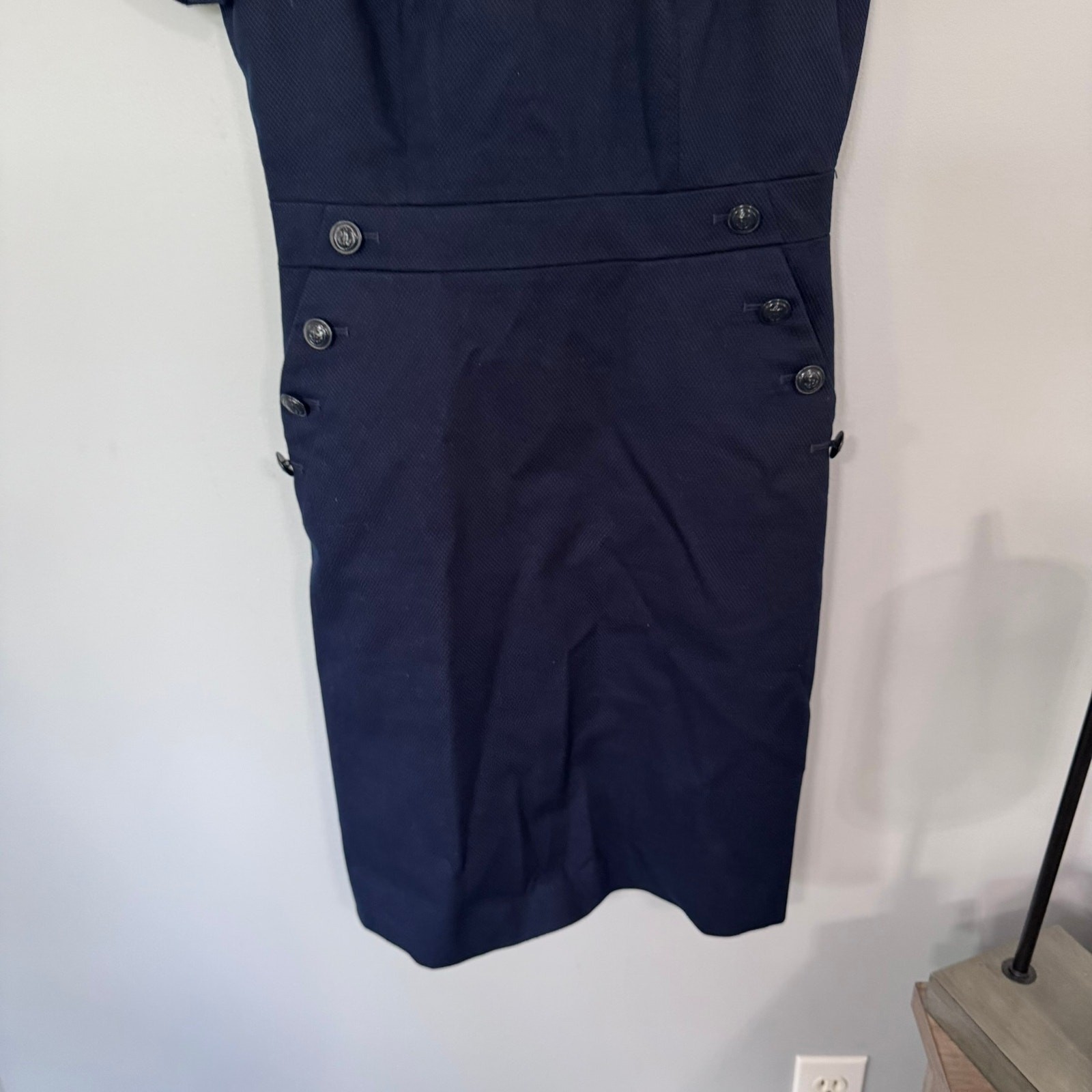 Brooks Brothers Dark Blue Navy Dress Short Sleeves Women’s Size 4 w/ Pockets