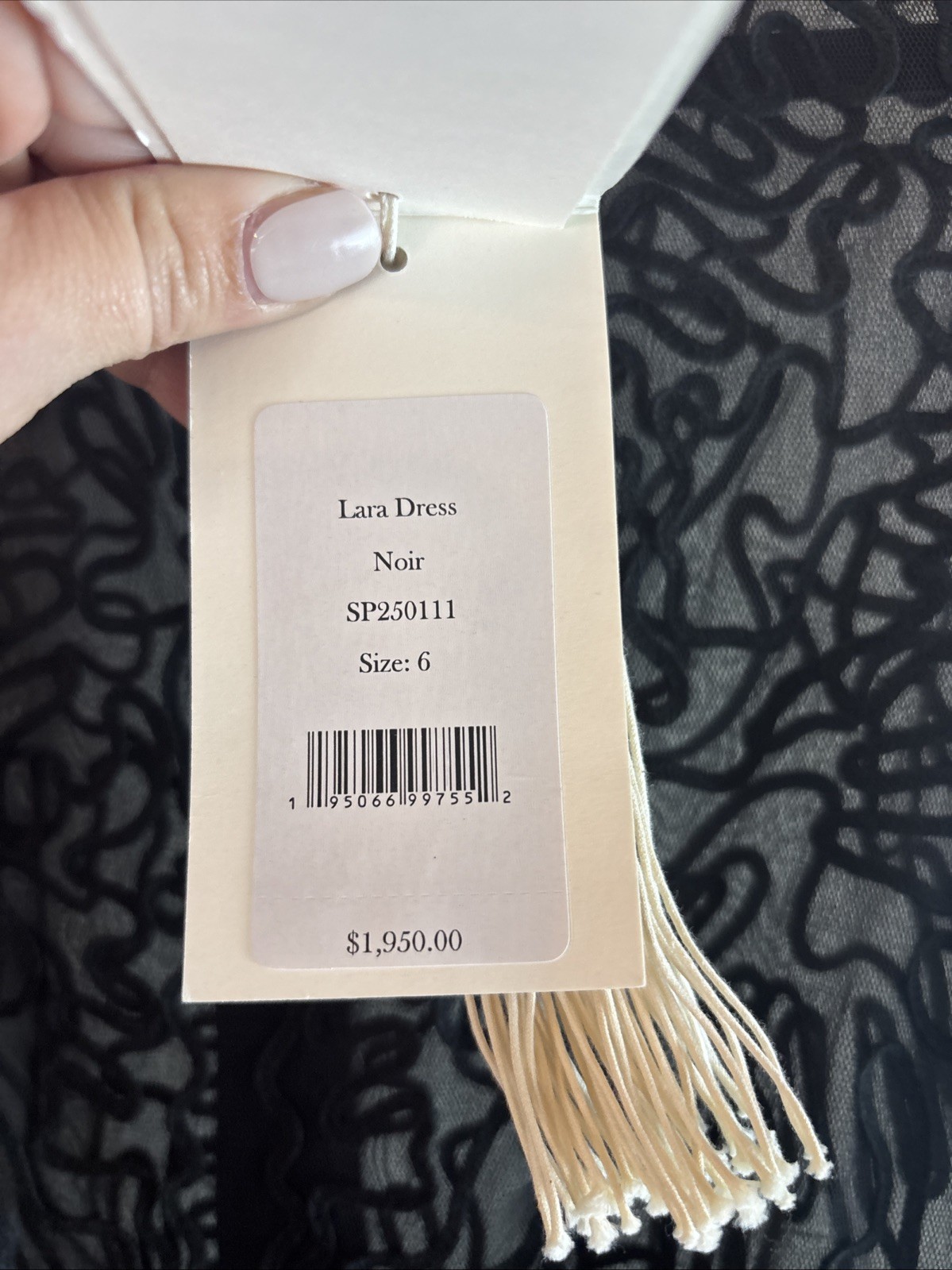 Ulla Johnson Lara 2025 Embroidered Silk Chiffon Dress, $1,950, NWT, US 6 #2432