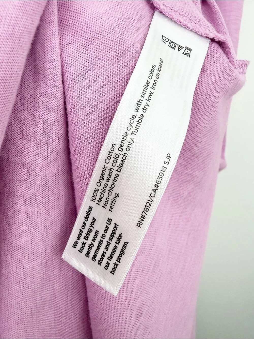 Eileen Fisher Organic Cotton Slubby Jersey Dress Lilac Size Small
