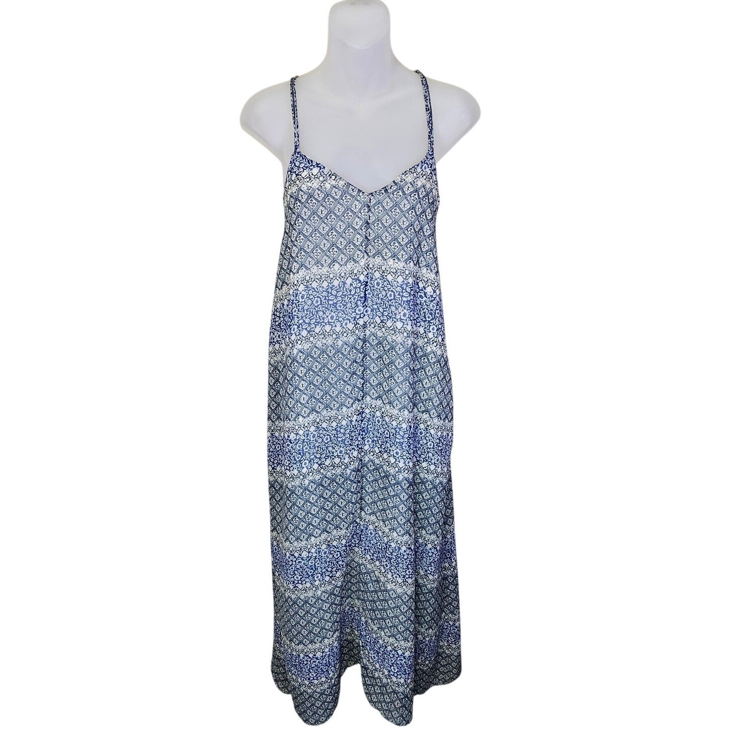 Madewell Moroccan Tile Maxi Dress S Boho Summer Coastal Cowgirl Sundress Pockets