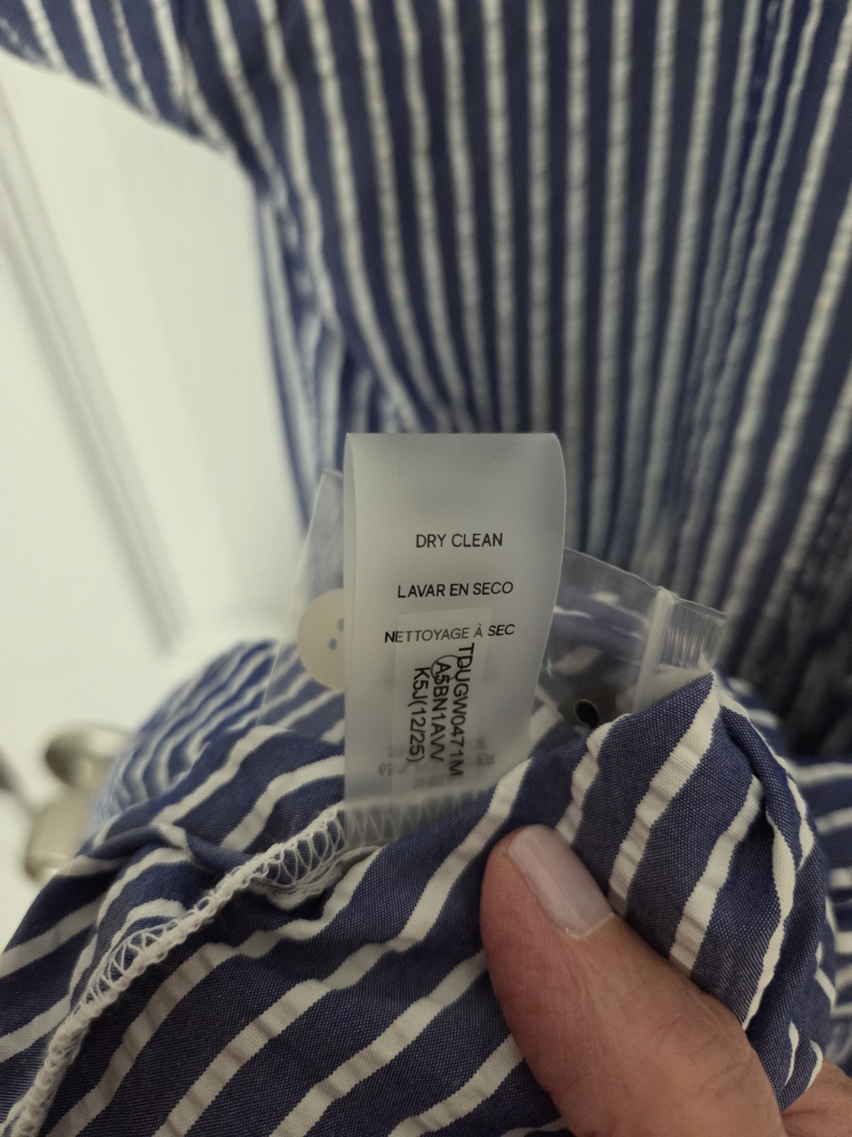 Tommy Hilfiger Blue And White Striped Tiered Dress Size 8 NEW