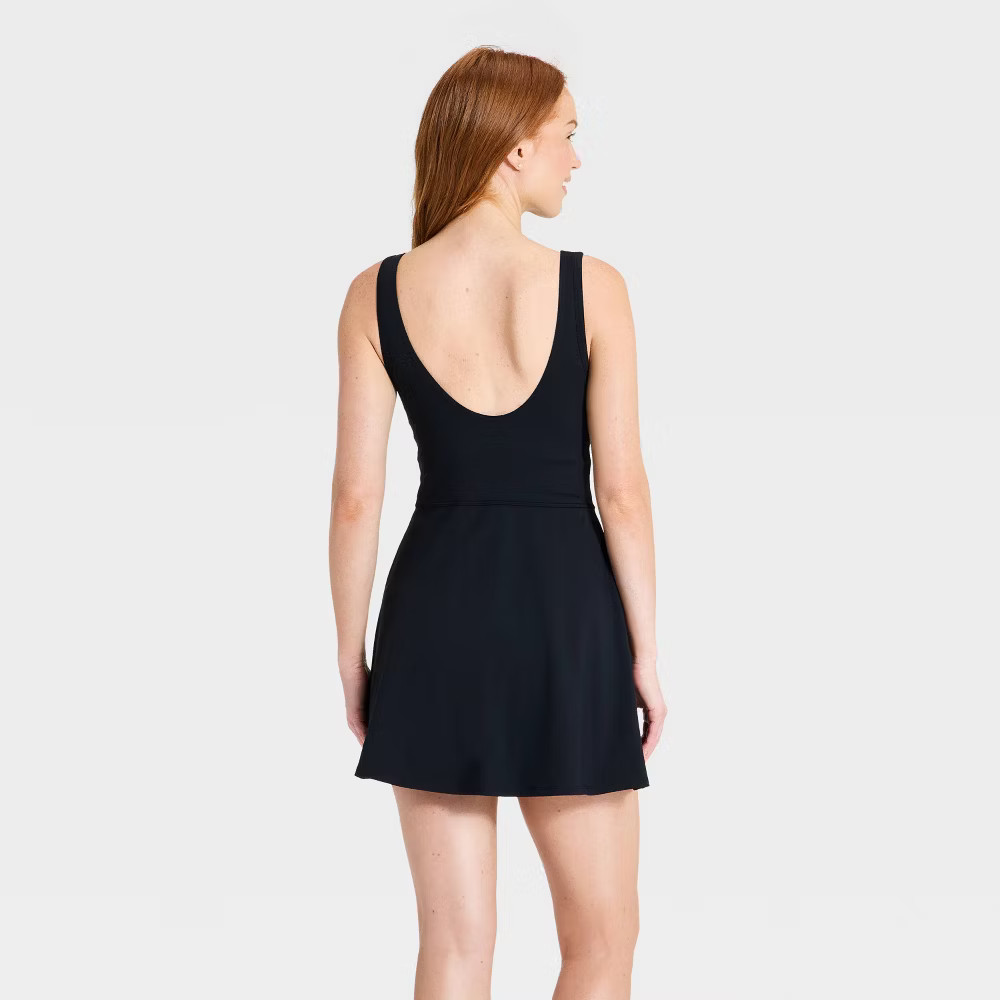 Women Knit High Neck Active Dress – All In Motion Black S