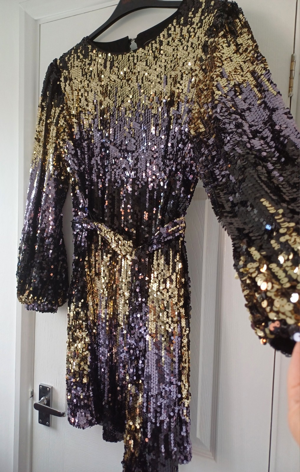 STUNNING LIPSY SIZE 16 PURPLE OMBRE SEQUIN EVENING PARTY DRESS NEW PLUS CURVE
