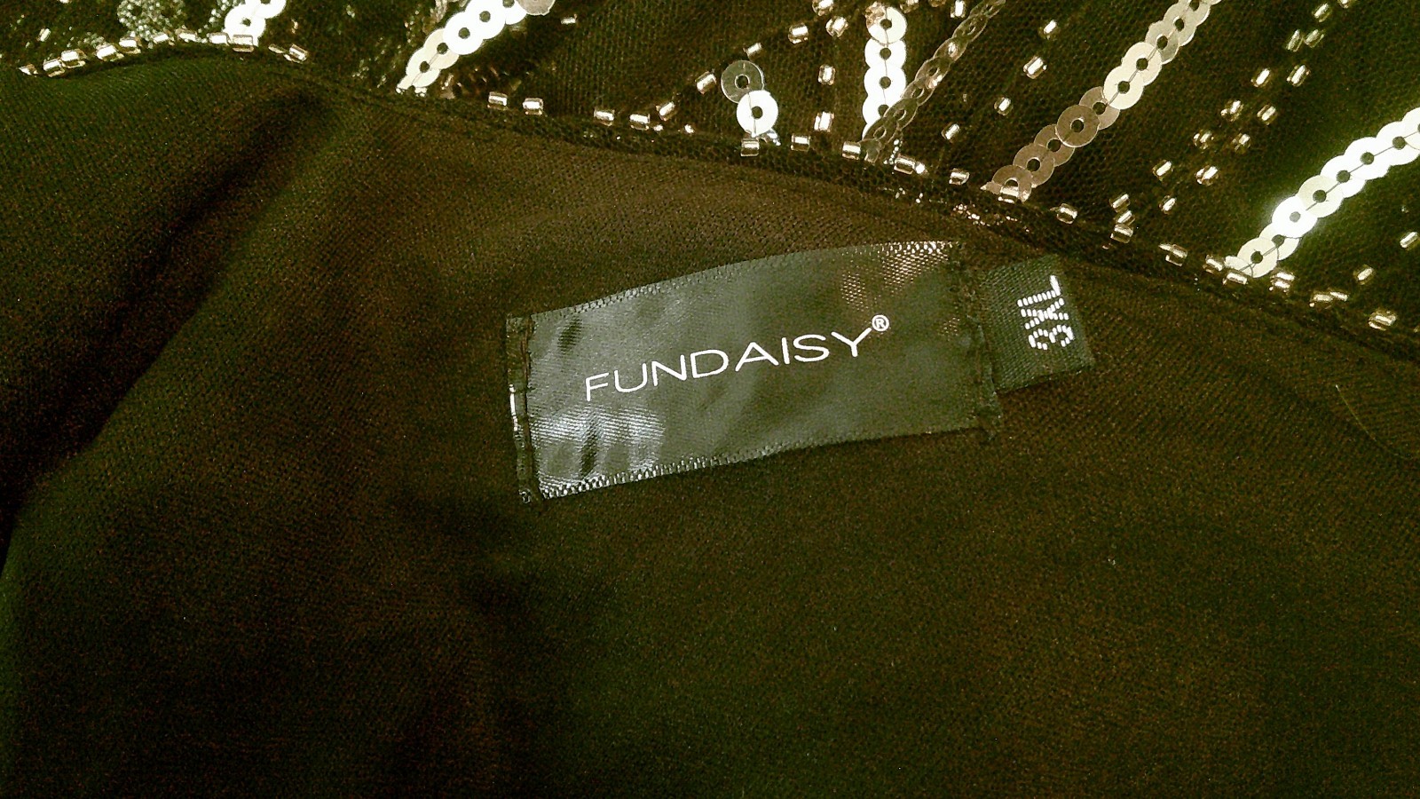 Fundaisy Black Sequined Flapper Dress Size 3X (Runs Small)