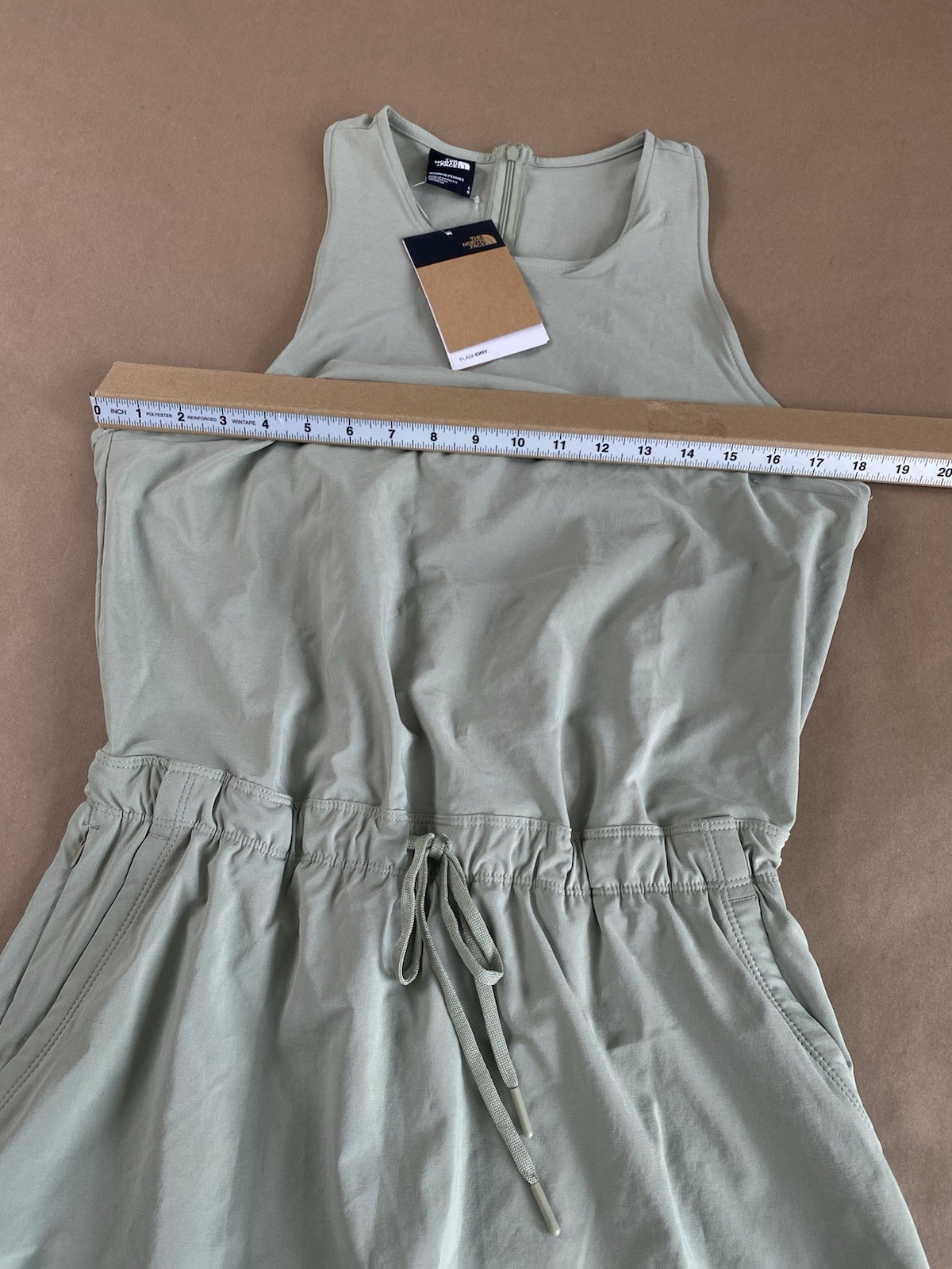 The North Face L Large Womens Never Stop Adventure Tank Dress Tea Green Shorts