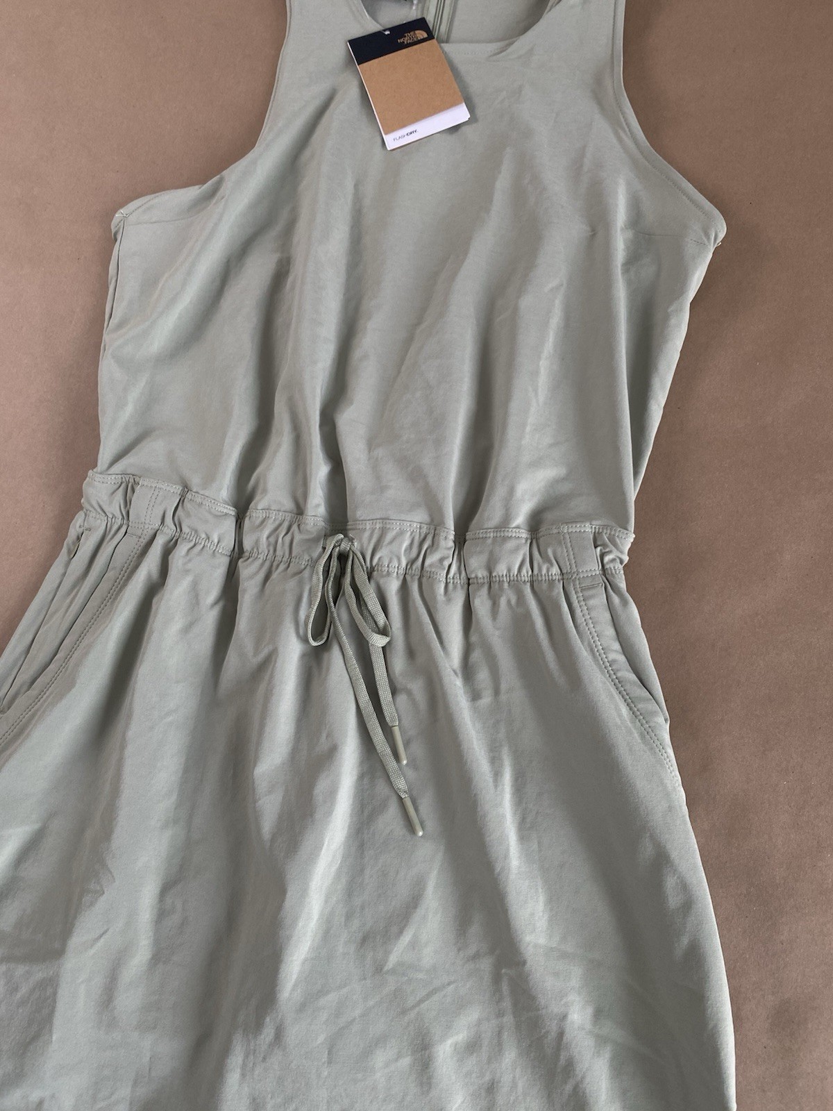 The North Face L Large Womens Never Stop Adventure Tank Dress Tea Green Shorts