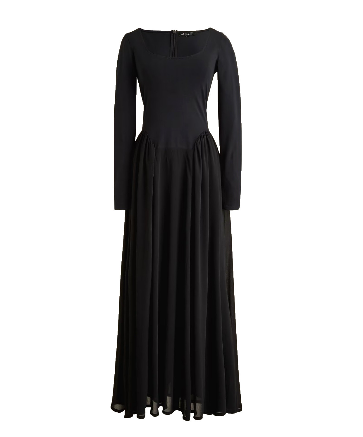 NWT $168 J.Crew Women’s MEDIUM Black LS Ballet Dress Chiffon Skirt