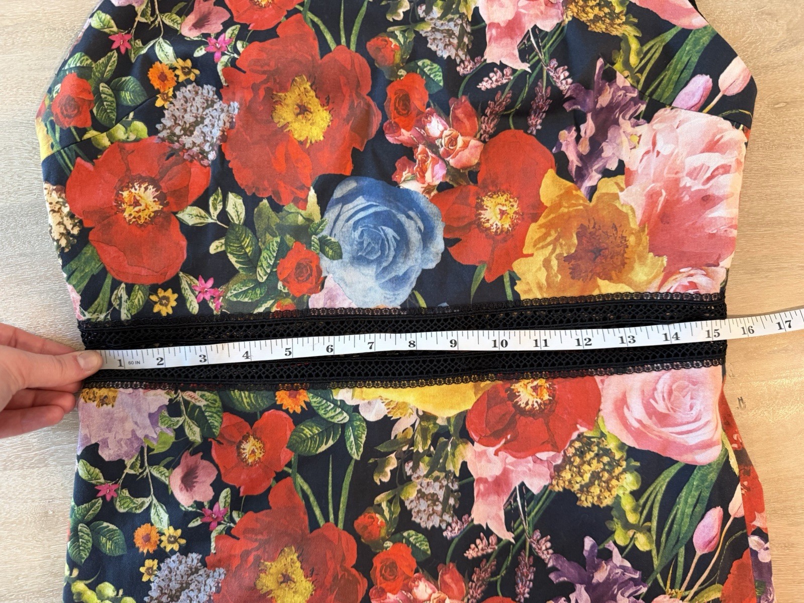 Alice and Olivia Rapunzel Lace-Trim Floral Print Mini Dress Red Black Size 10