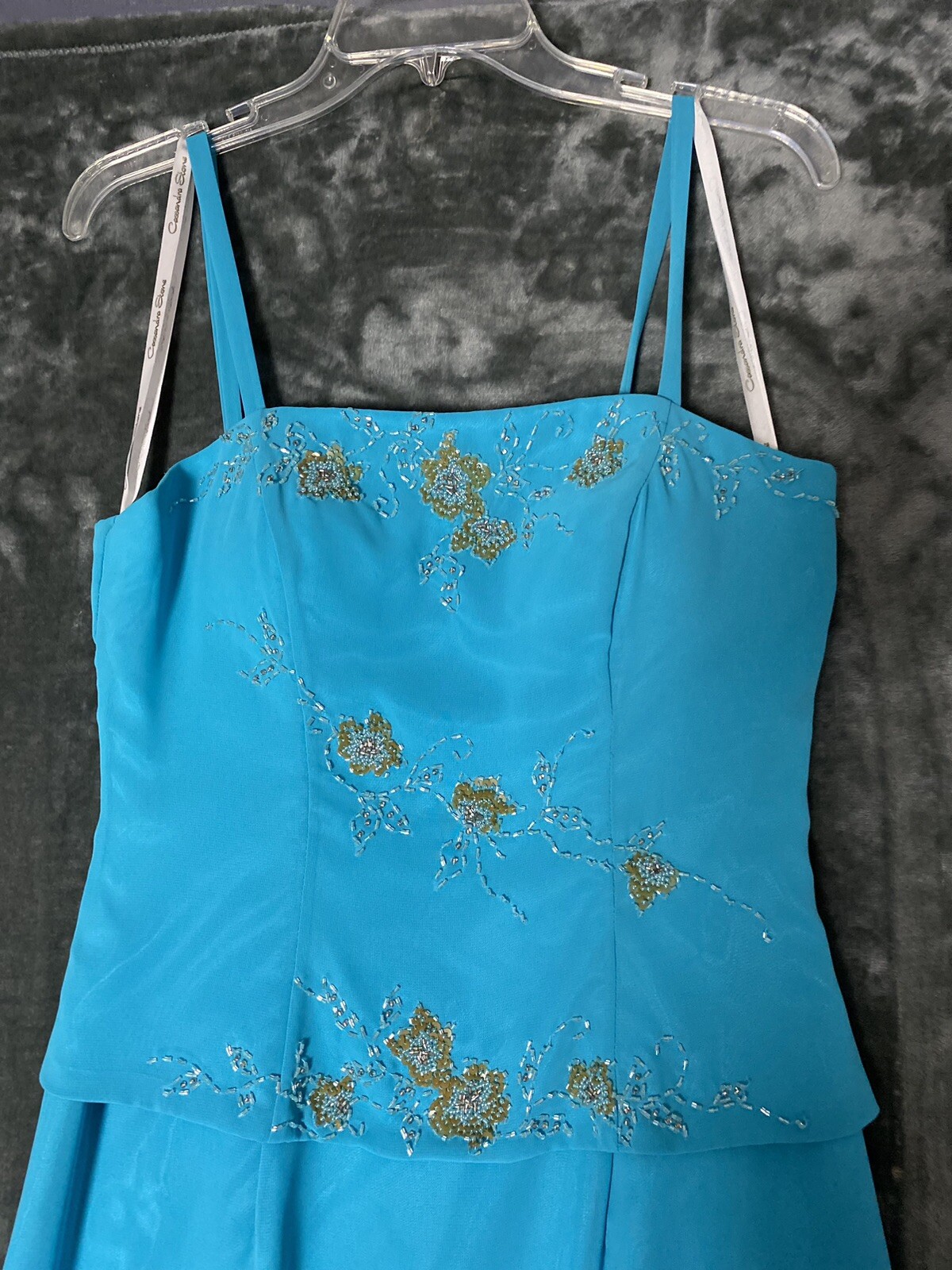 Cassandra Stone Spaghetti Strap Dress Size 6 With Light Jacket