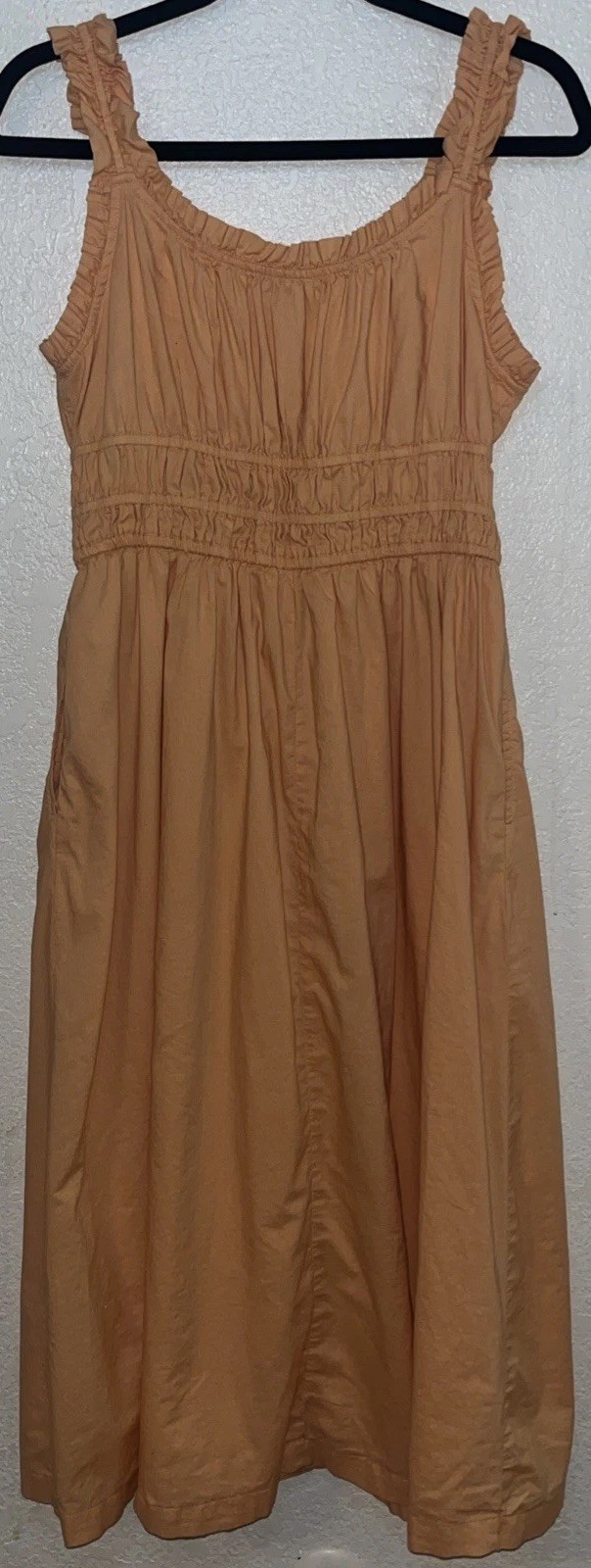 OLD NAVY Waist-Defined Ruffled Midi Dress -Size M TALL Blossom Petal