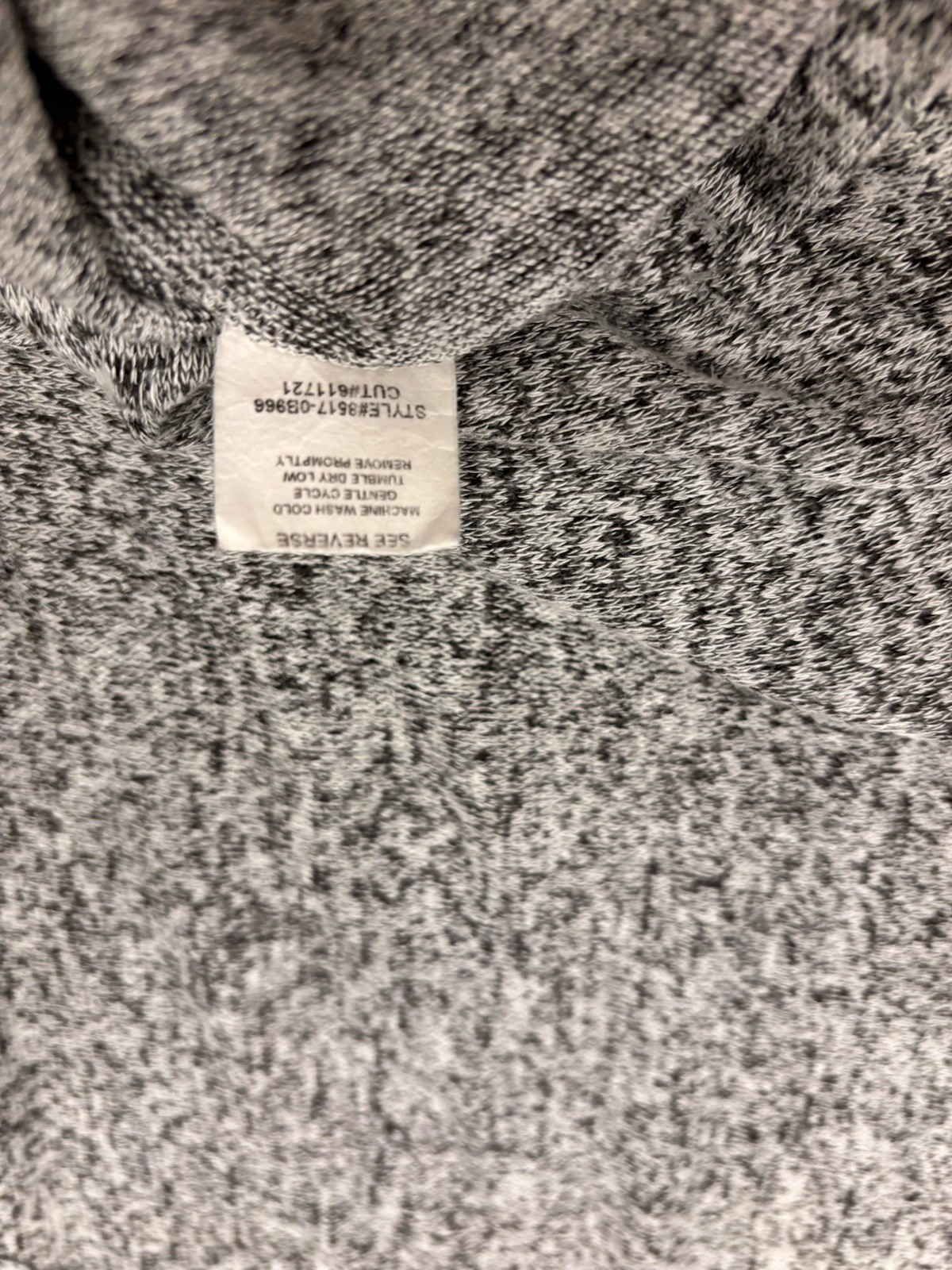 Cha Cha Vente Gray Speckled Knit Sweater Dress Size Small Zipper Detail Soft