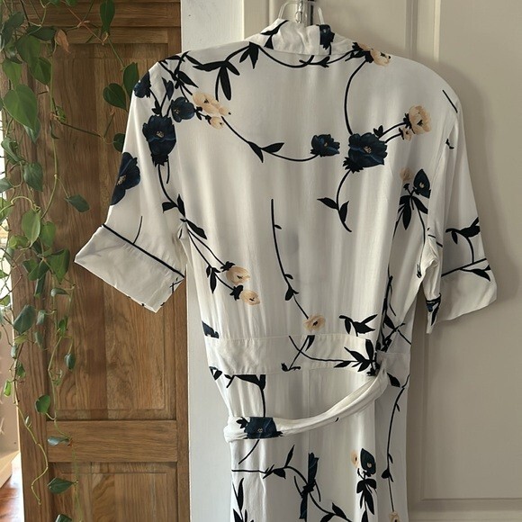 GANNI DALTON CREPE VANILIA KIMONO WRAP DRESS LADIES sz 38
