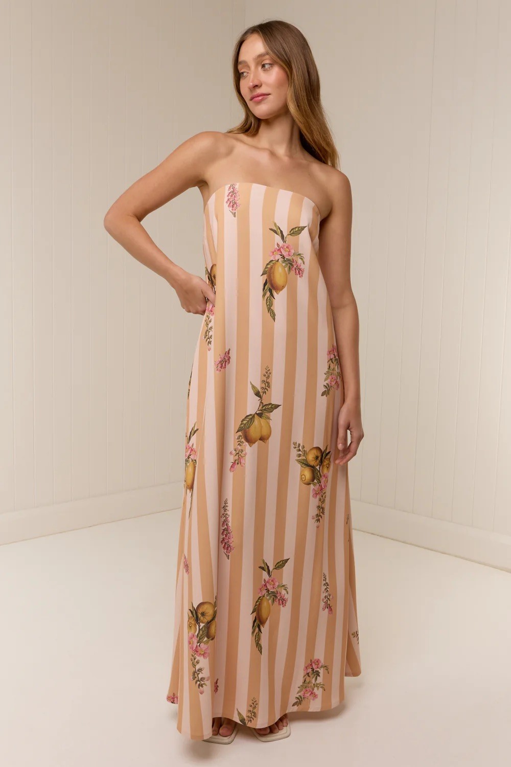 Palm Noosa ALESSIA DRESS CITRUS STRIPE size 10 Au / 6 Us