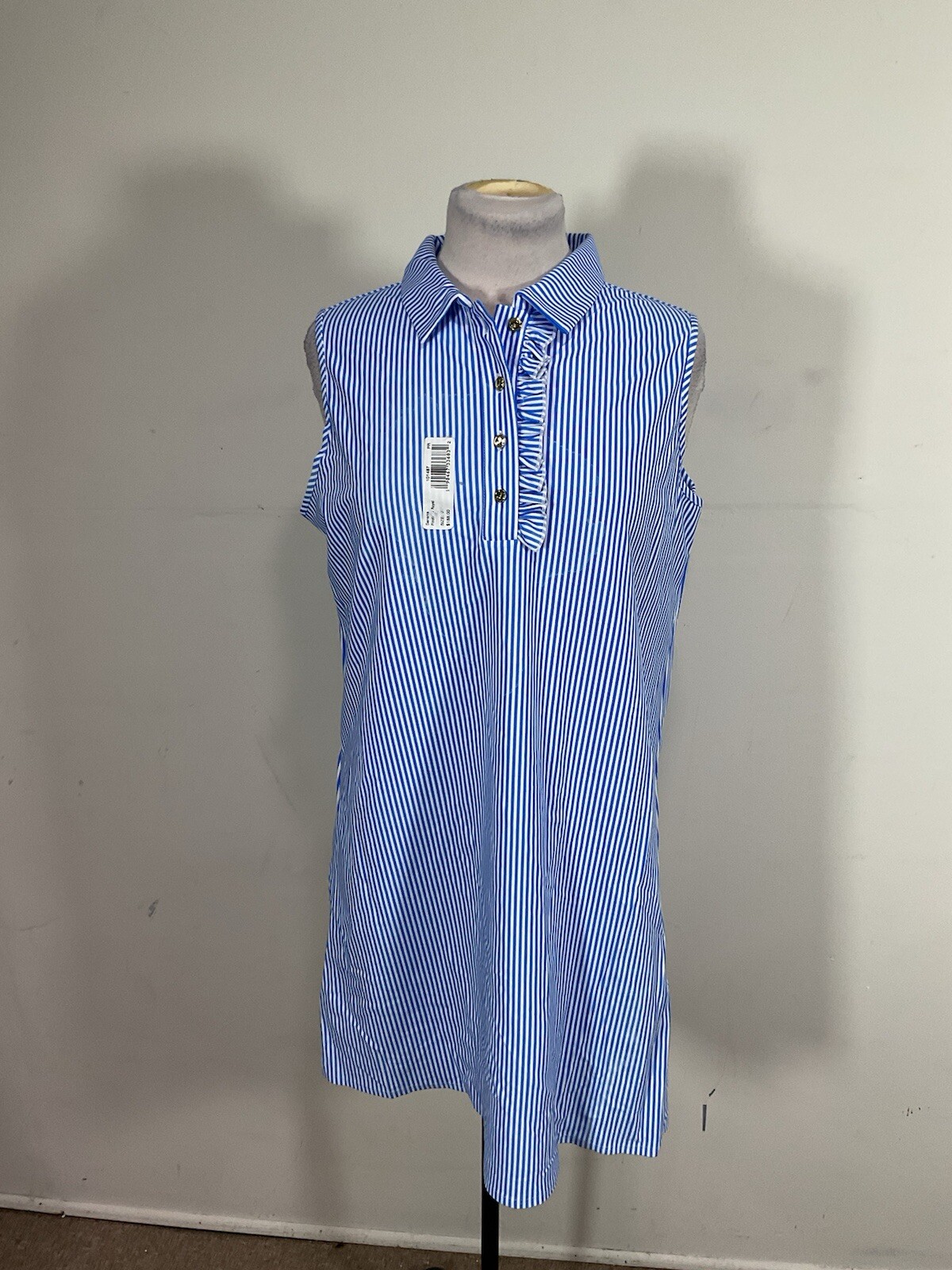 Jude Conally Blue &White Dress Size L it has some small damage See The Picture