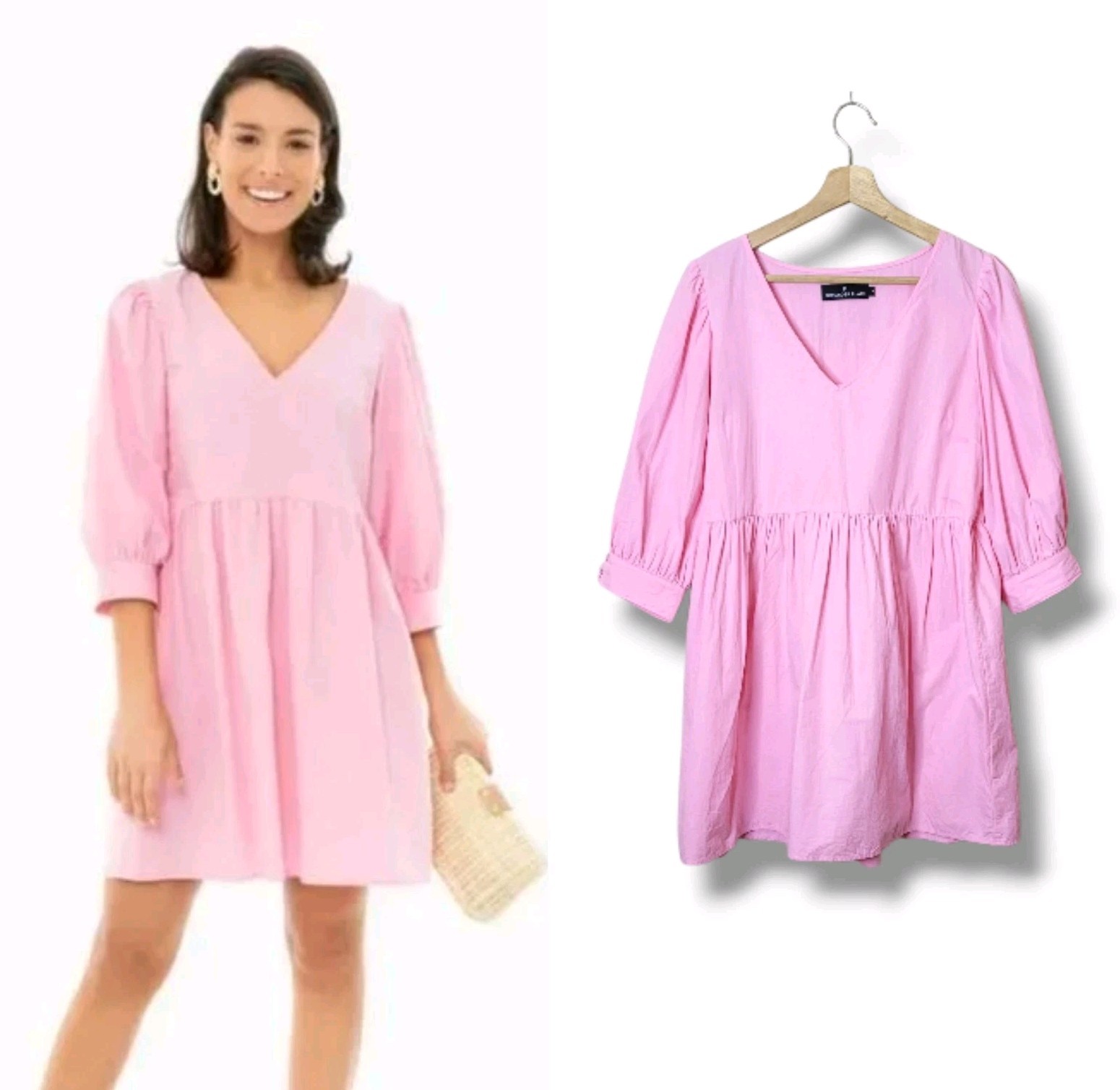 Tuckernuck Pomander Place Pink 100% Cotton Preppy Lizzie Mini Dress Size M