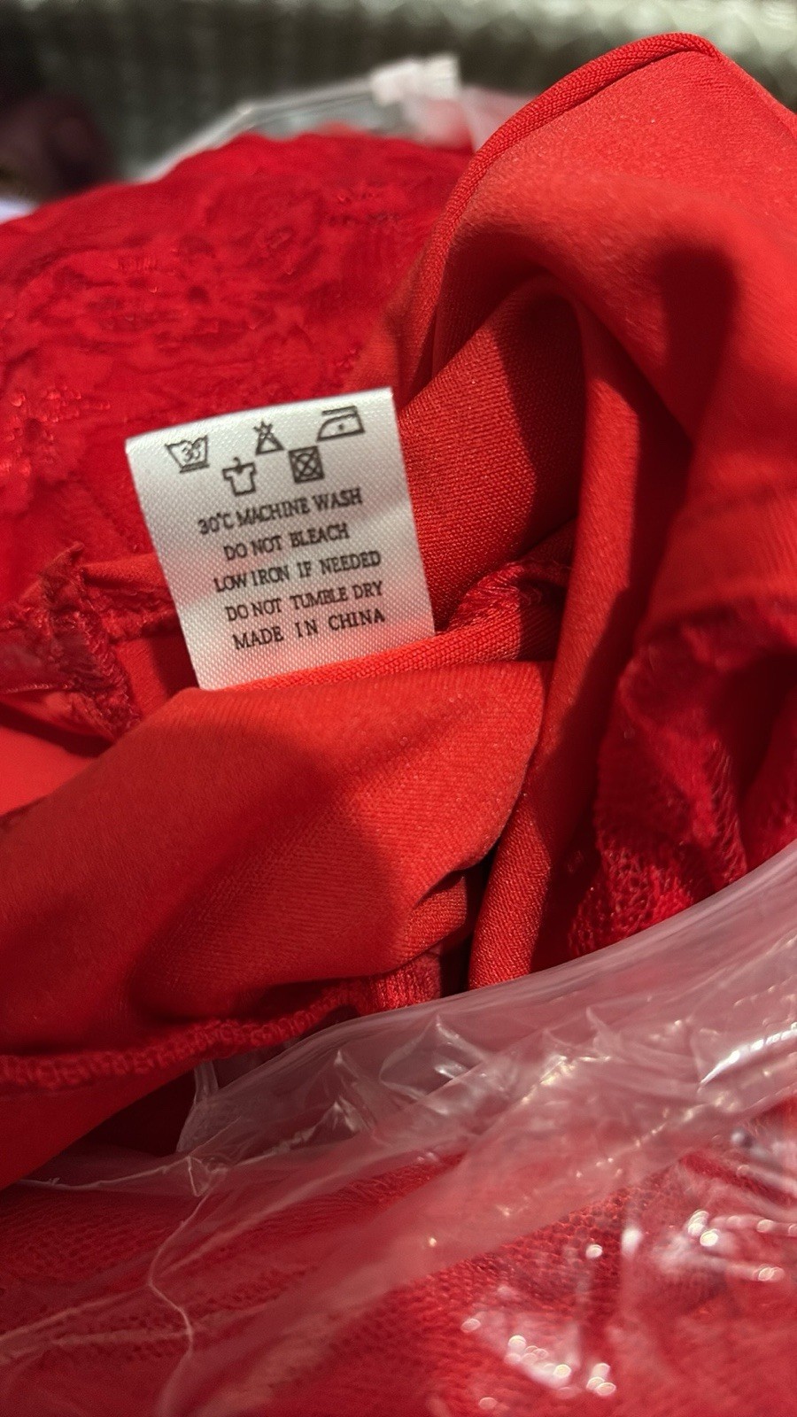 Corset-ruffled red backless Dress Size: Large