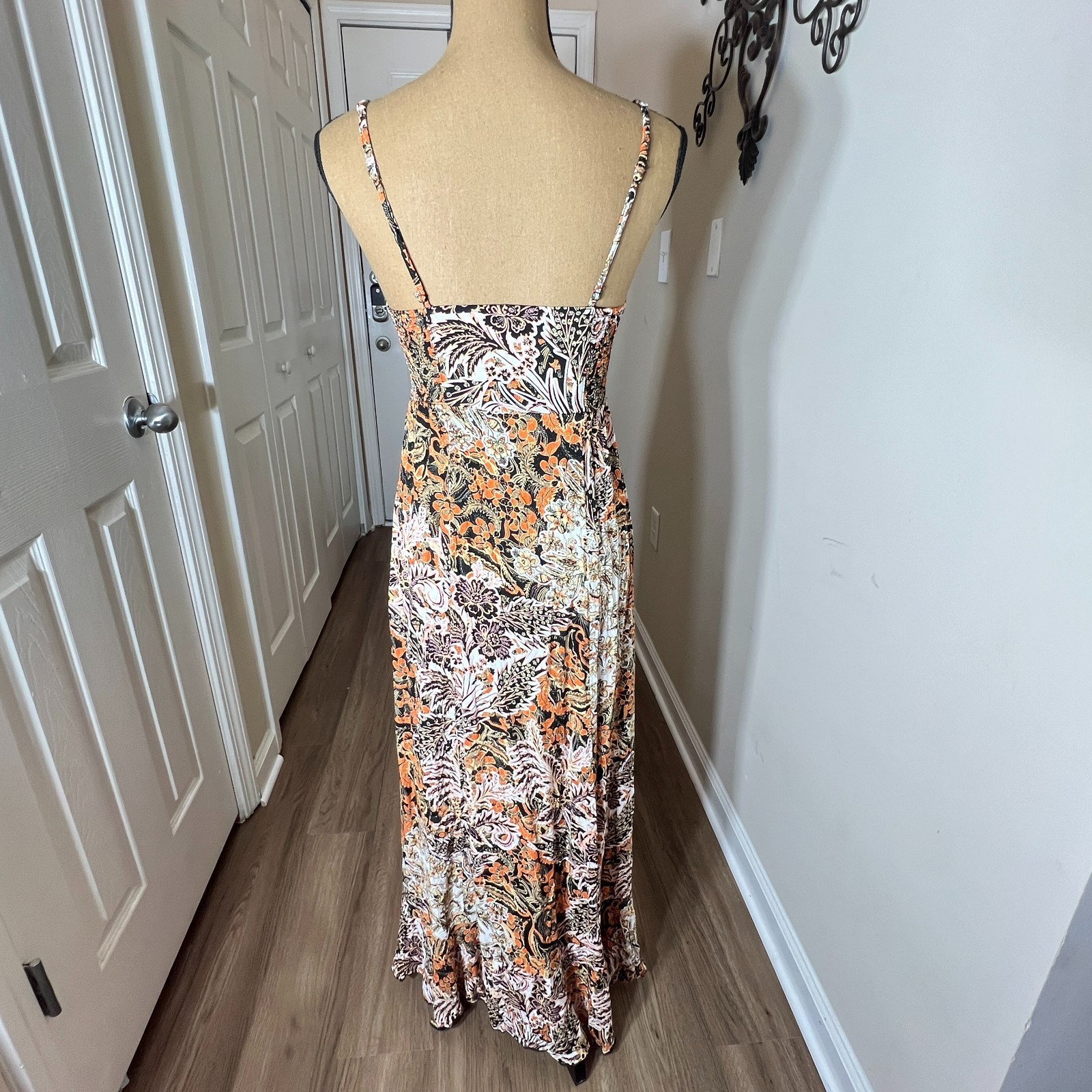 Free People Intimately Forever Yours Maxi Slip Dress XS Boho Paisley Cottagecore