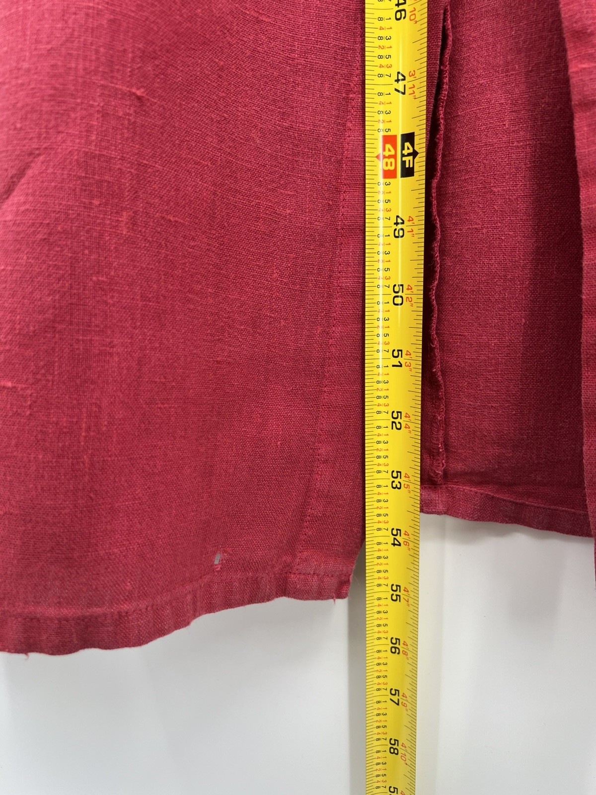 Sunbelt Red Raspberry Dress Womens -size XL 100% Linen Lagenlook Vintage