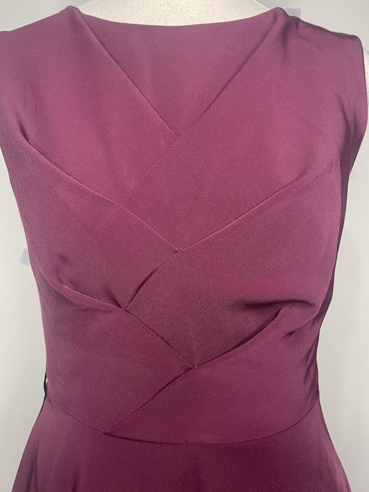 G & An’ge PARTY COCKTAIL Maroon Plum Sleeveless Fit n Flare Dress Size 8 EU 36