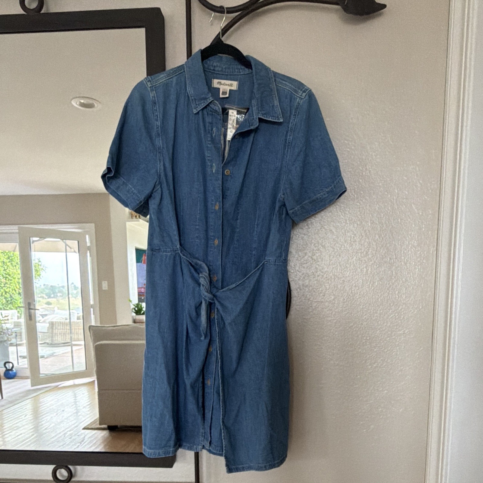 Cutest Madewell Tie Front Denim Dress