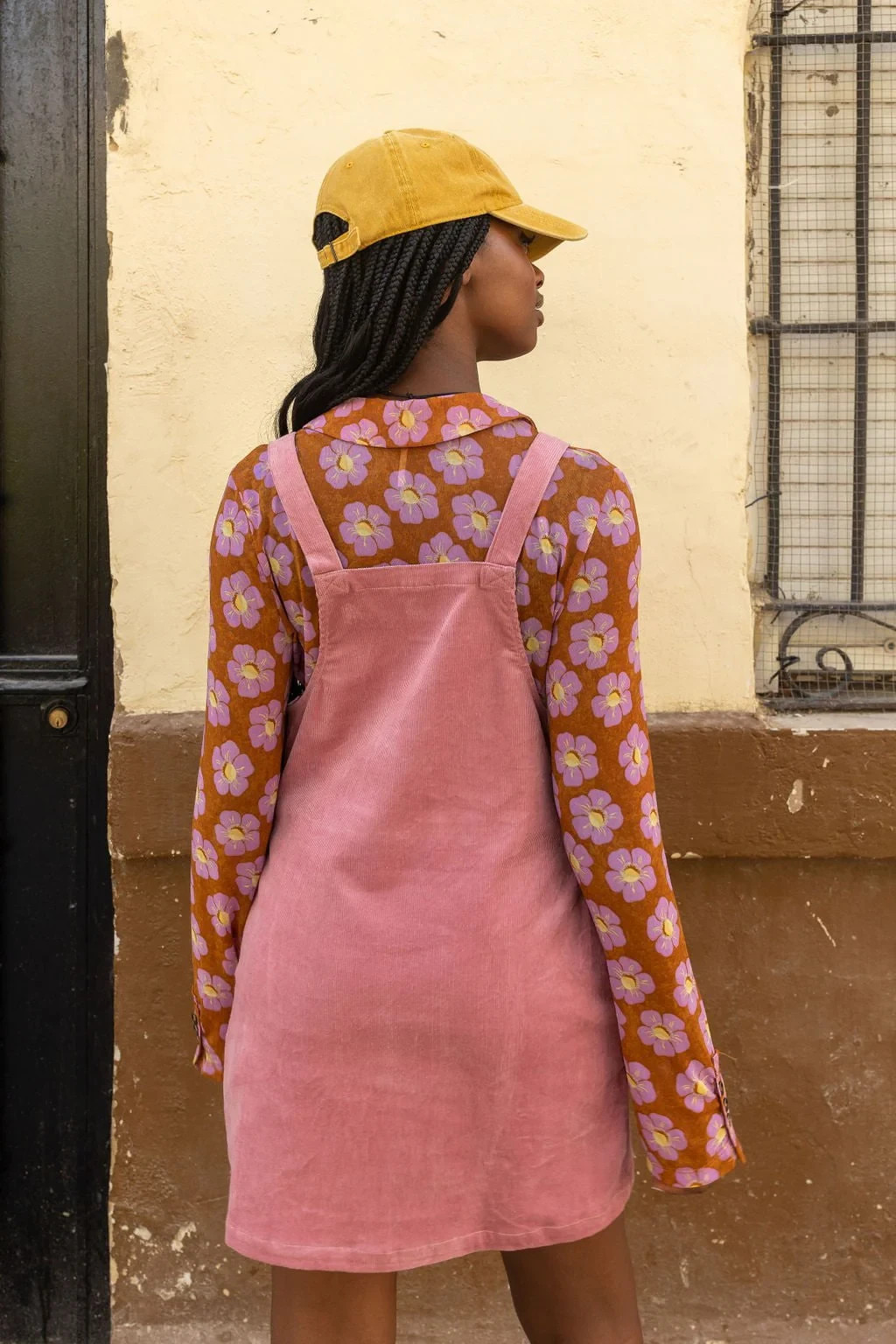 Lucy & Yak Mini Pini Dress Dusky Pink UK 10 / US 6 New Organic Corduroy