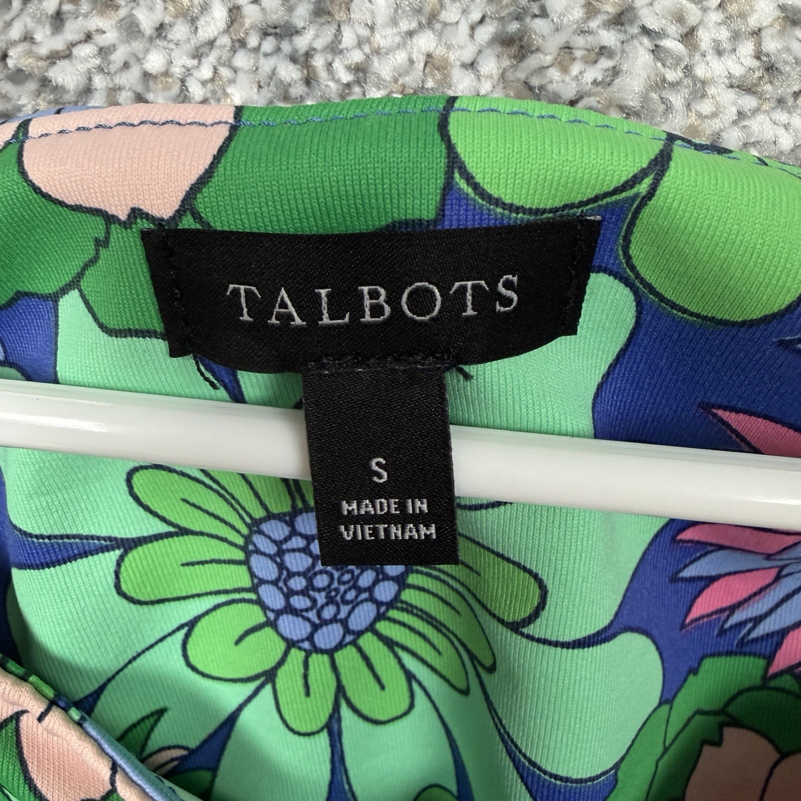 Talbots Dress S Retro 60s Mod Floral Garden Party Classic Church Office Chic